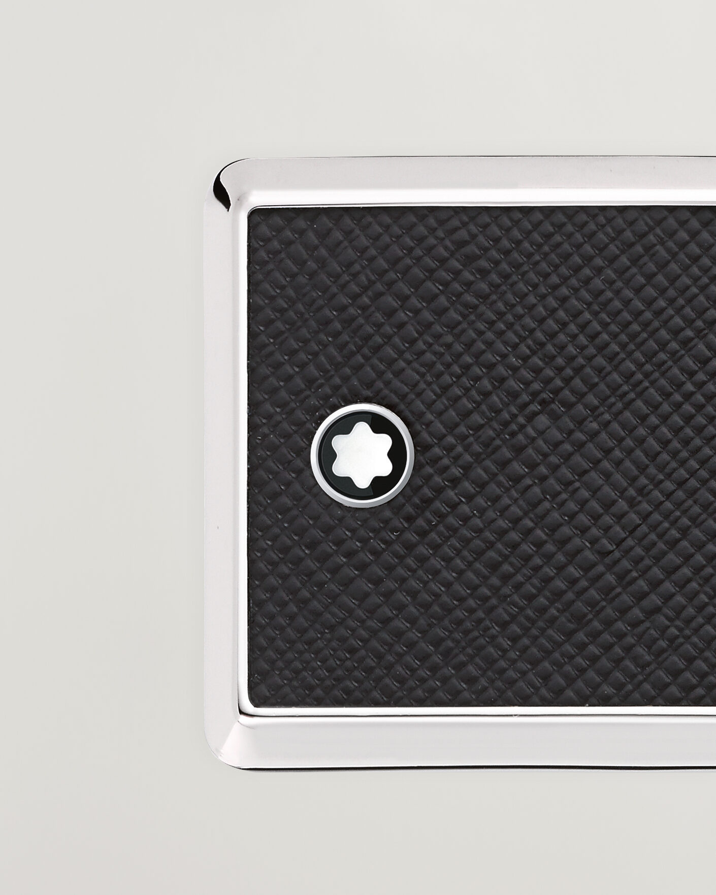 Mies | Vyöt | Montblanc | Marquetry Plate 30mm Leather Belt Black