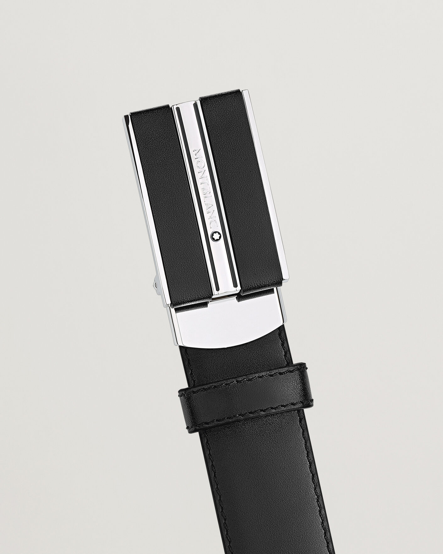 Mies | Vyöt | Montblanc | Plate 30mm Leather Belt Black