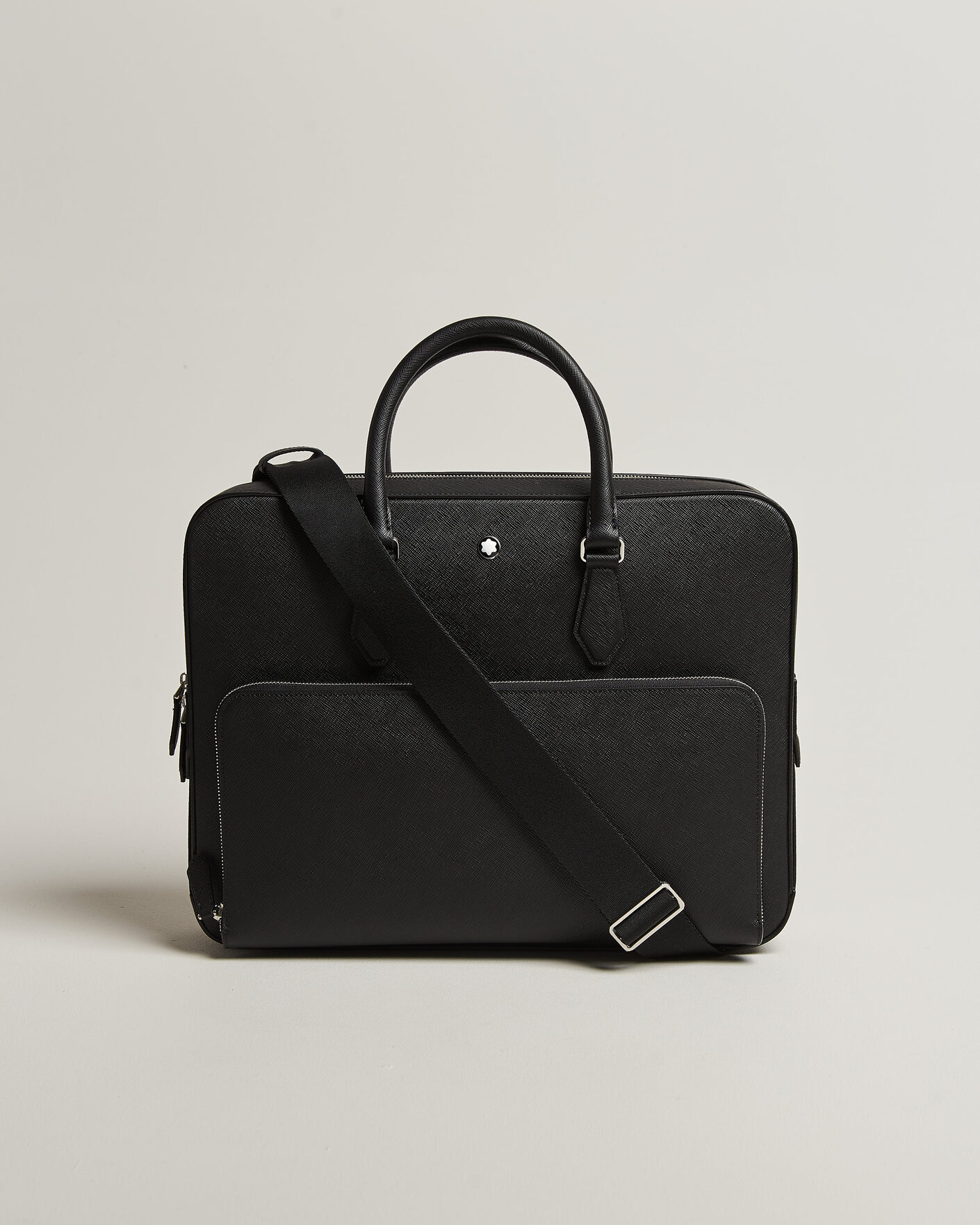 Mies | Laukut | Montblanc | Medium Sartorial Leather Briefcase with Pocket Black