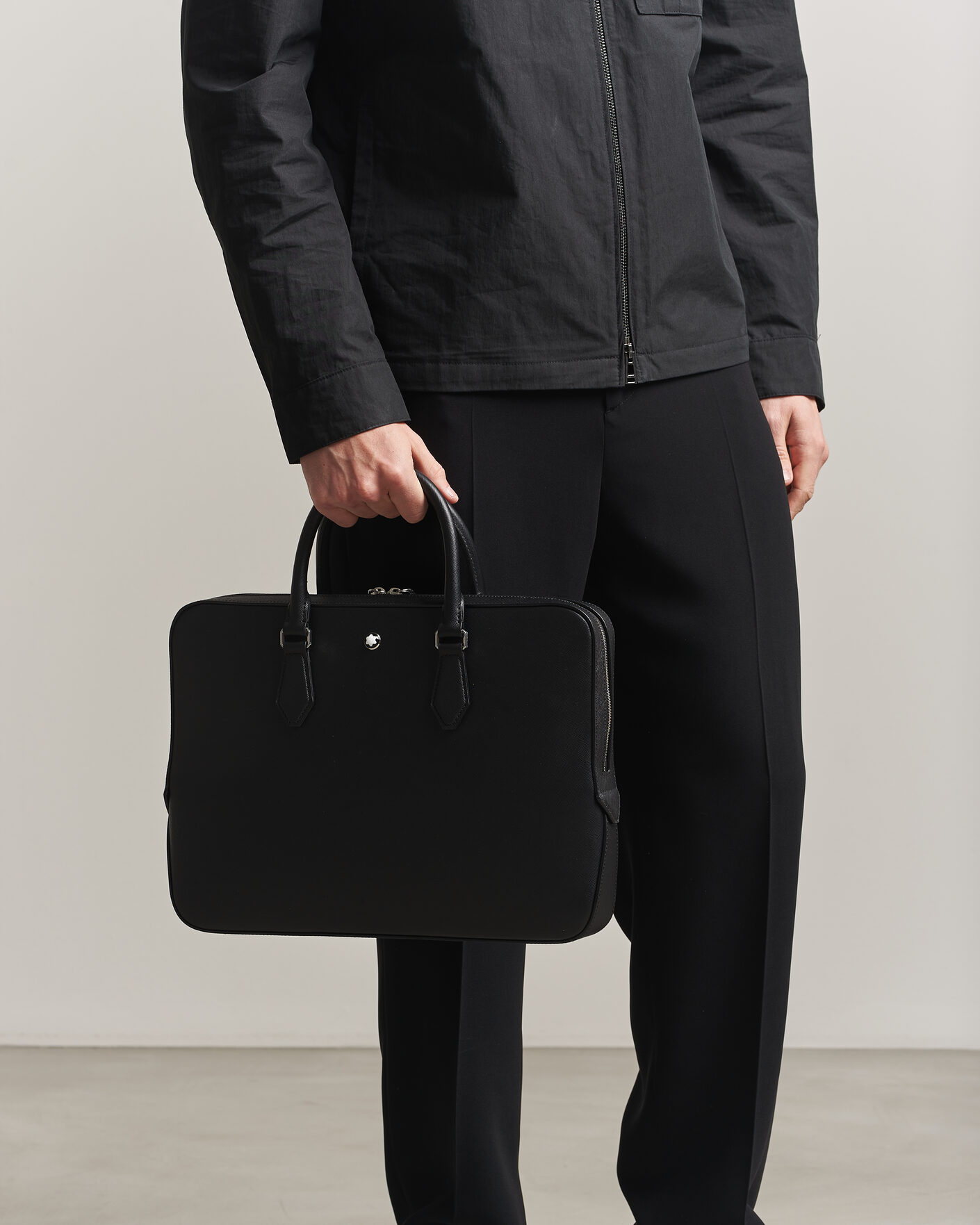 Mies | Laukut | Montblanc | Thin Sartorial Leather Briefcase Black