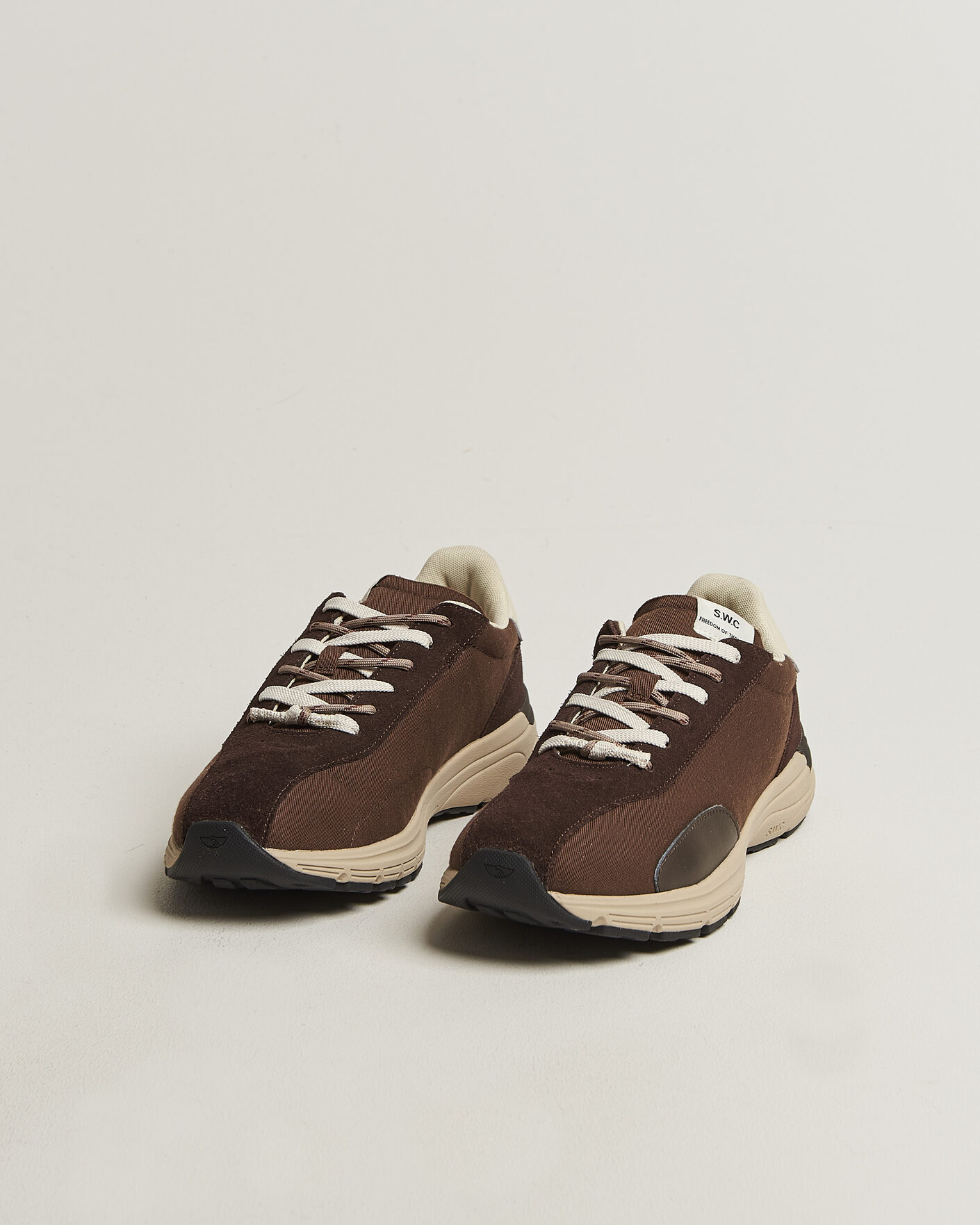 Mies | Tennarit | Stepney Workers Club | Legion Suede Twill Sneaker Dark Brown