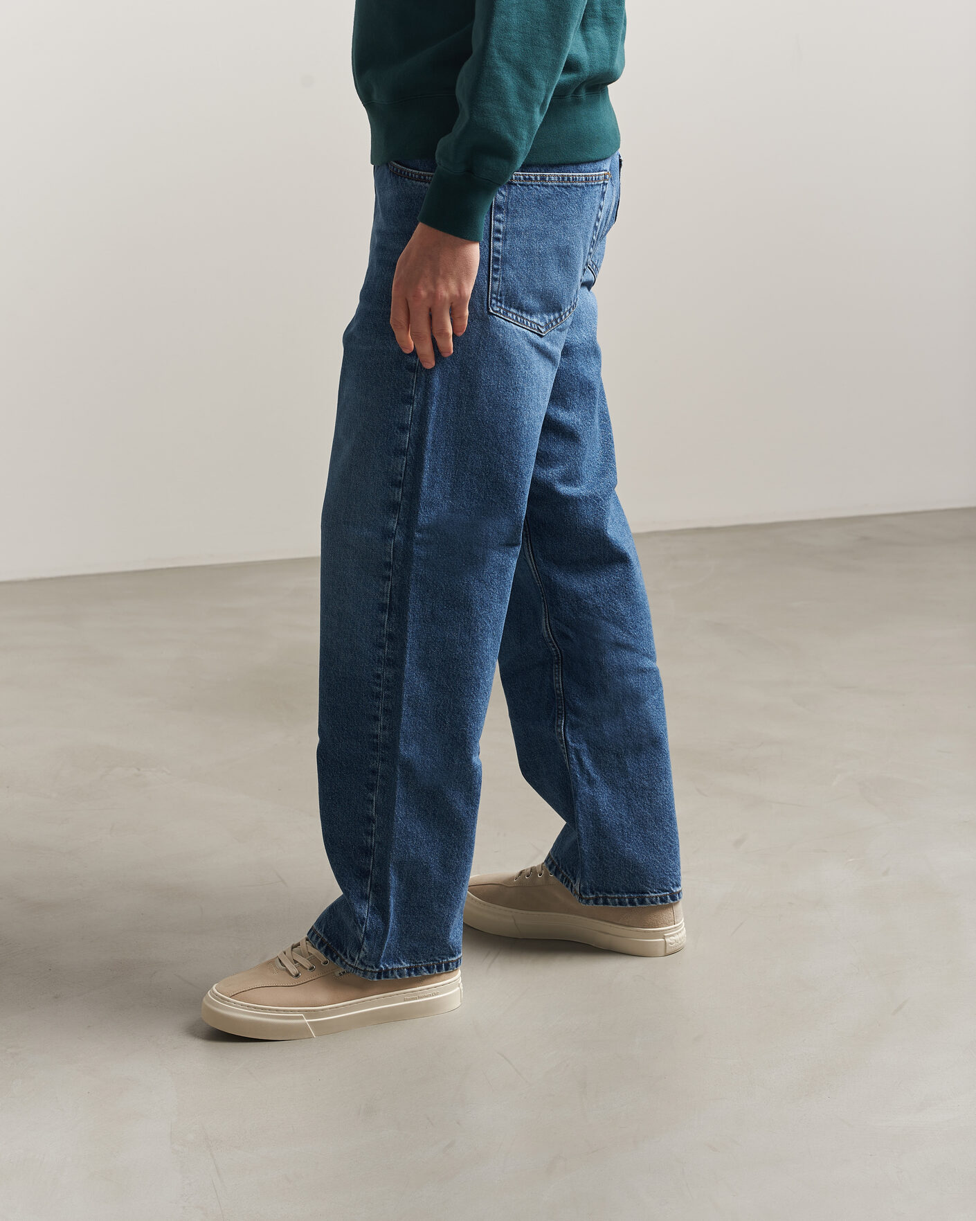 Mies | Tennarit | Stepney Workers Club | Dellow 02 Cupsole Suede Sneaker Oat