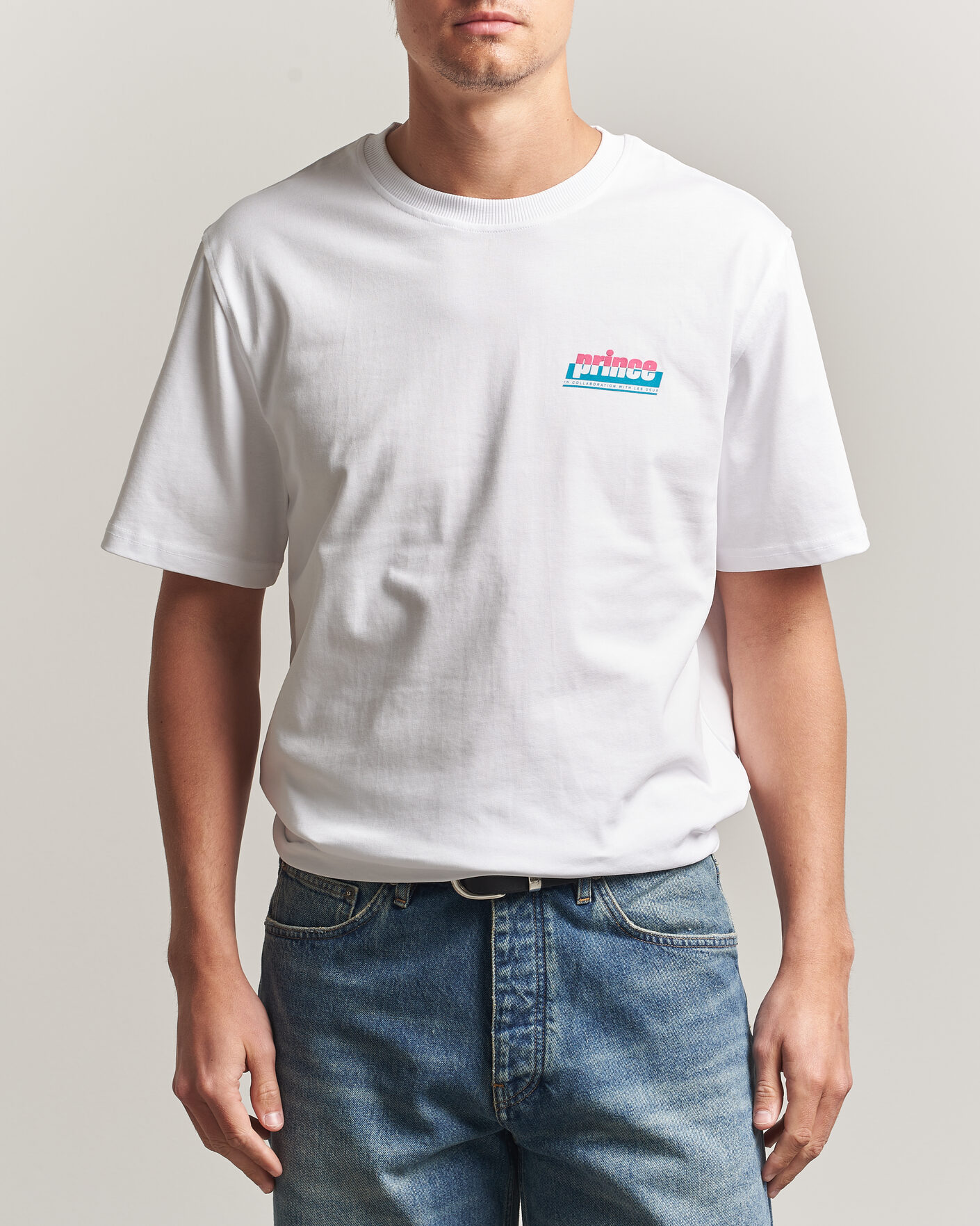 Mies | T-paidat | LES DEUX | Prince P T-Shirt White
