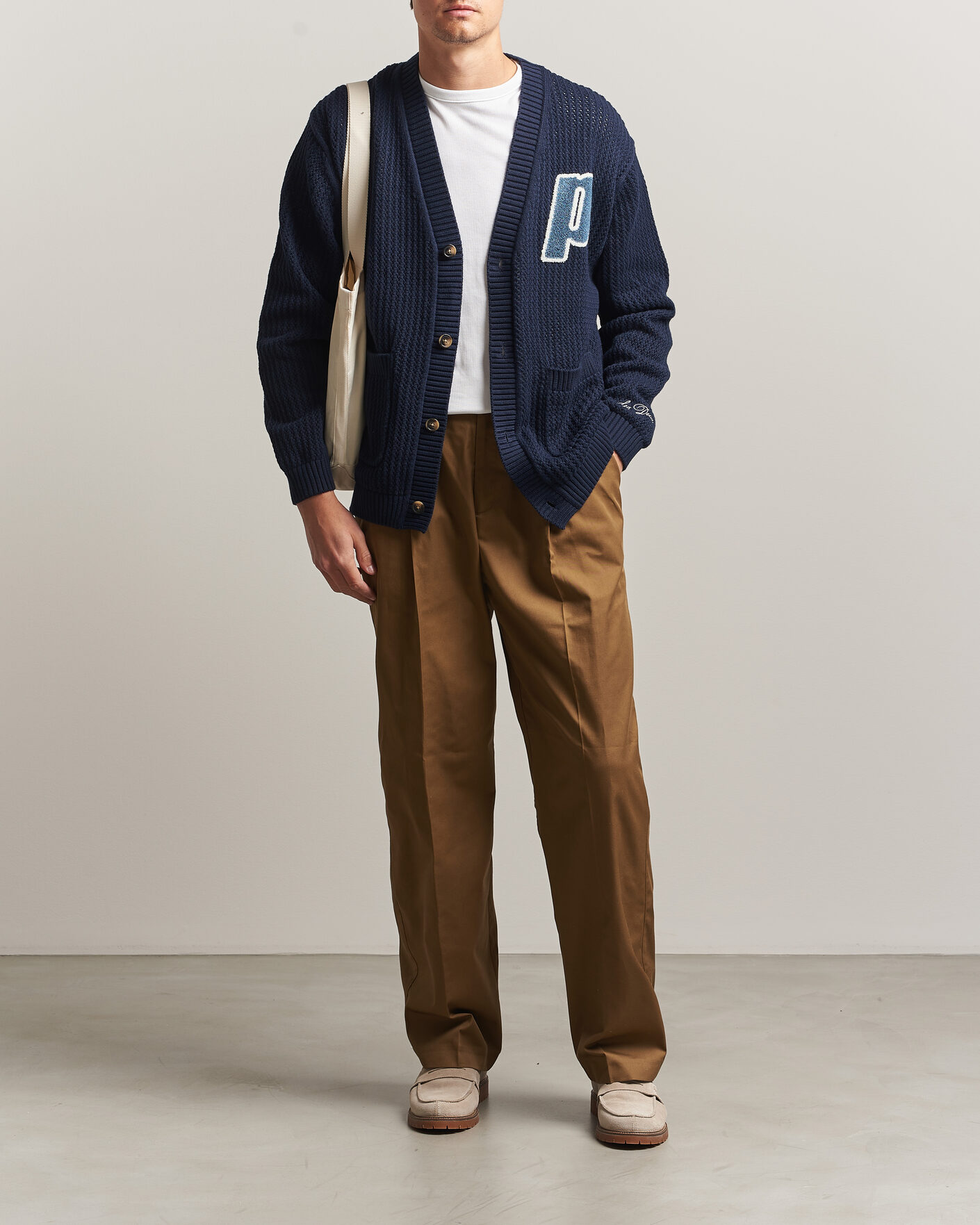 Mies | Puserot | LES DEUX | Prince Lace Knitted Cardigan Dark Navy