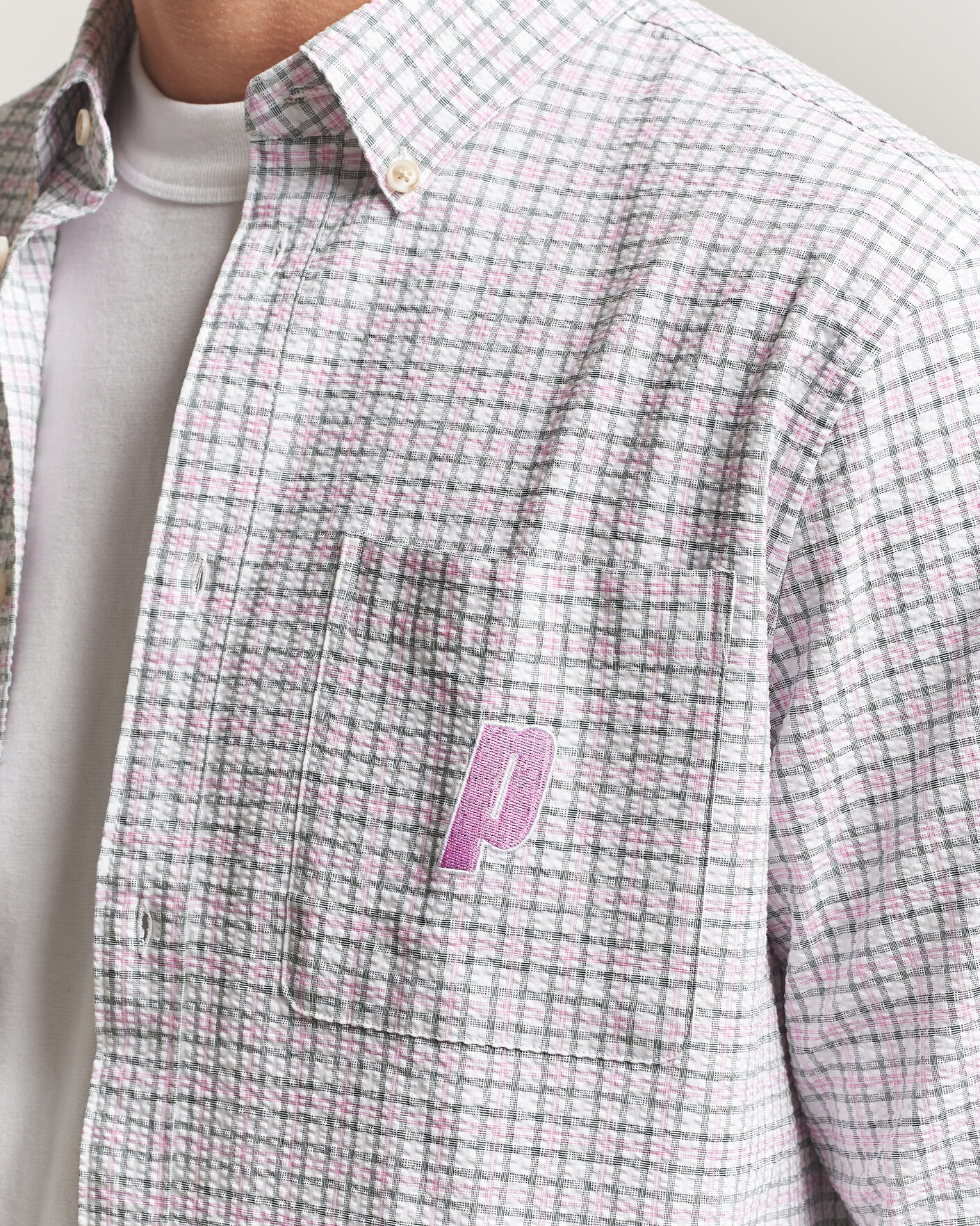 Mies | Kauluspaidat | LES DEUX | Prince Seersucker Check Shirt Ivory