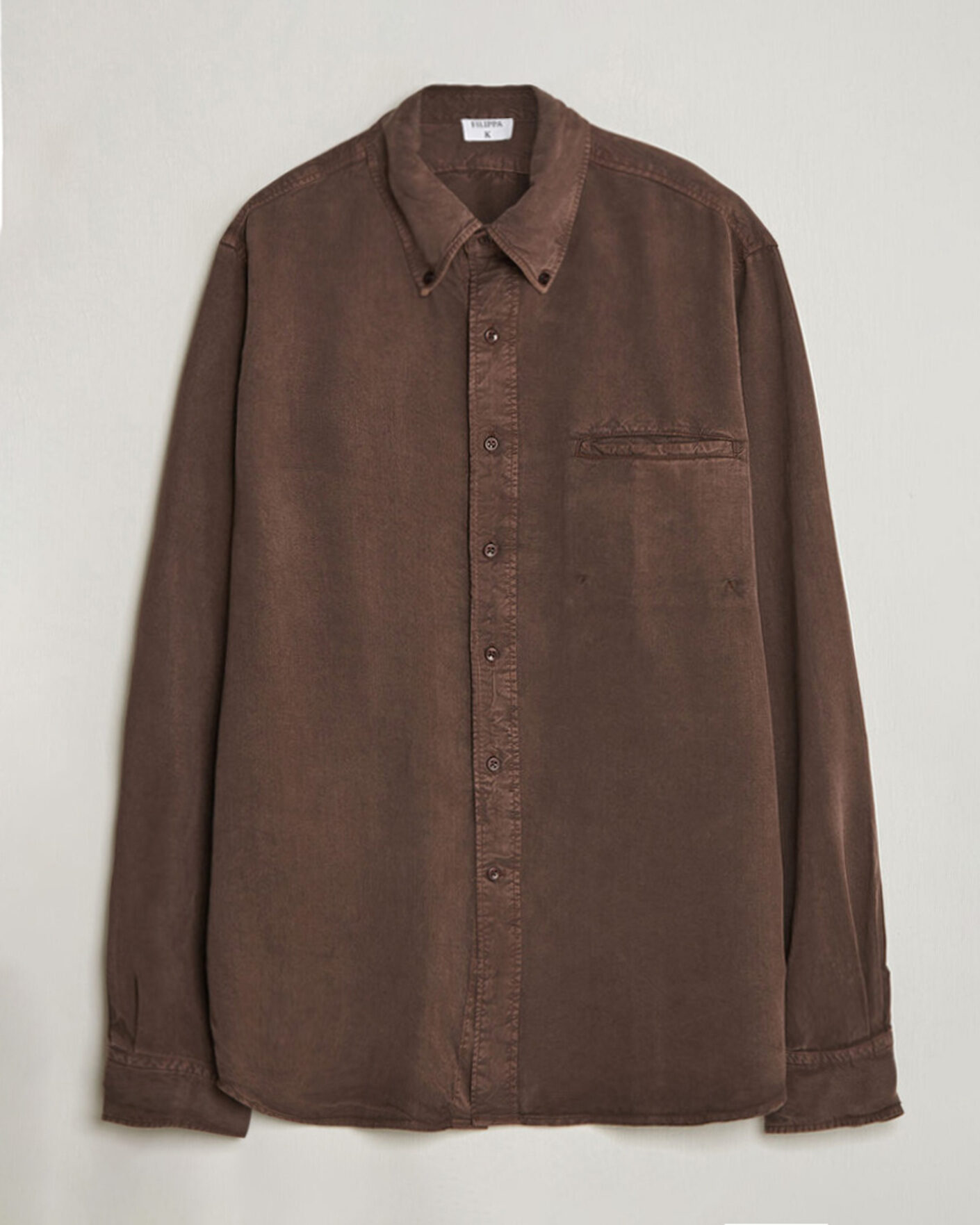 Mies | Kauluspaidat | Filippa K | Zack Lyocell Shirt Dark Chocolate