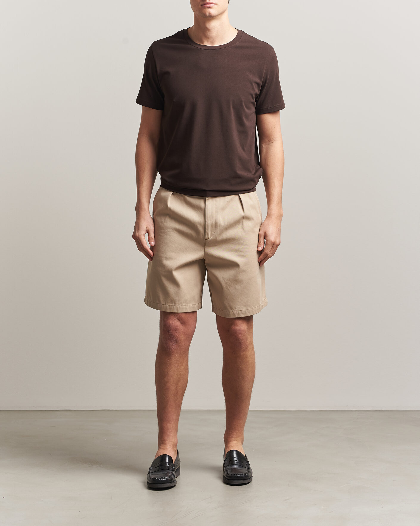 Mies | T-paidat | Filippa K | Soft Lycra T-Shirt Dark Chocolate