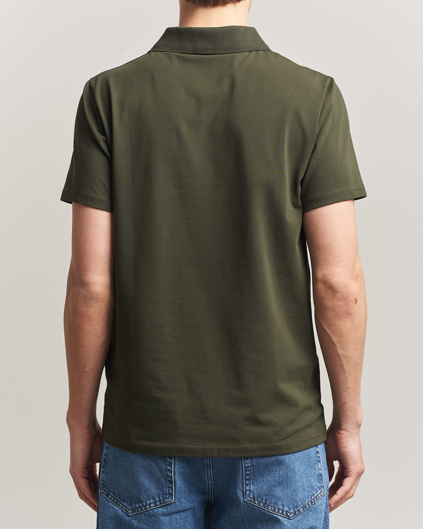 Mies | Pikeet | Filippa K | Soft Lycra Polo T-Shirt Midnight Olive