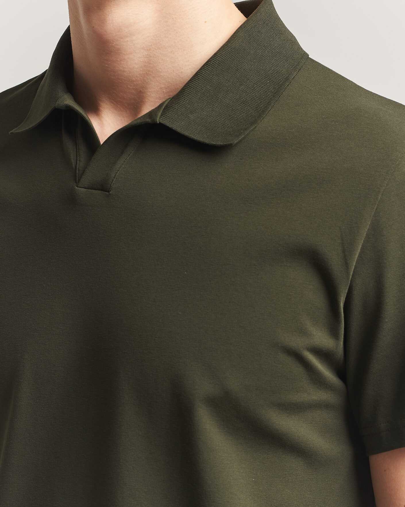 Mies | Pikeet | Filippa K | Soft Lycra Polo T-Shirt Midnight Olive