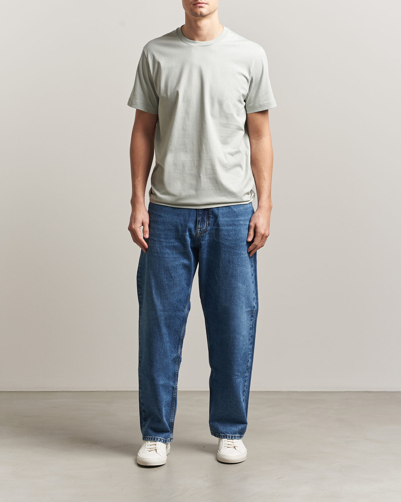 Mies | T-paidat | Filippa K | Filip Crew Neck T-Shirt Silver Grey