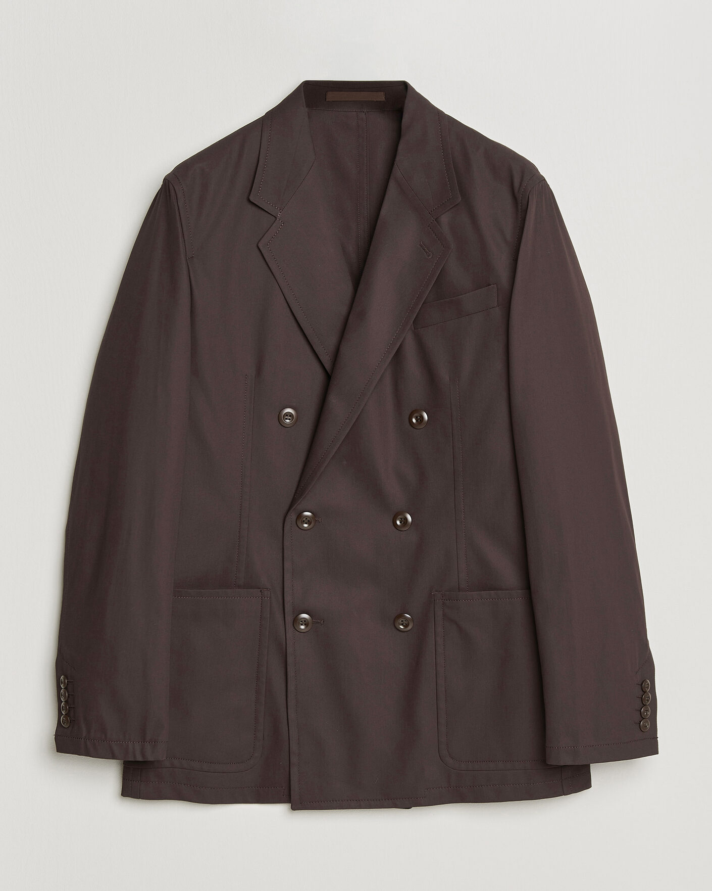 Mies | Pikkutakit | Filippa K | Reese Cotton Double Breasted Blazer Dark Chocolate