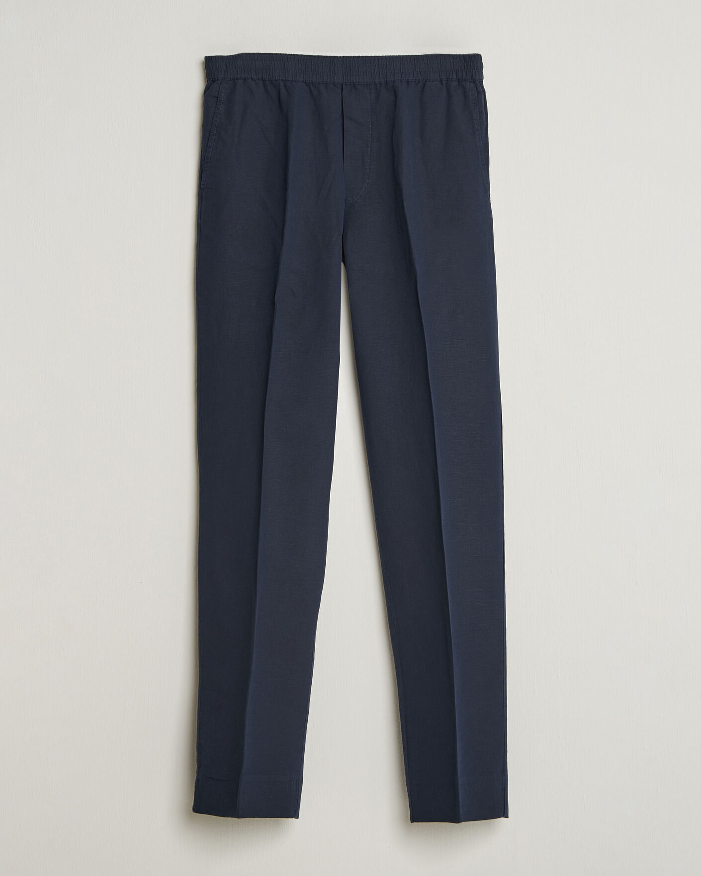 Mies | Housut | Filippa K | Theo Relaxed Linen/Cotton Drawstring Trousers Navy
