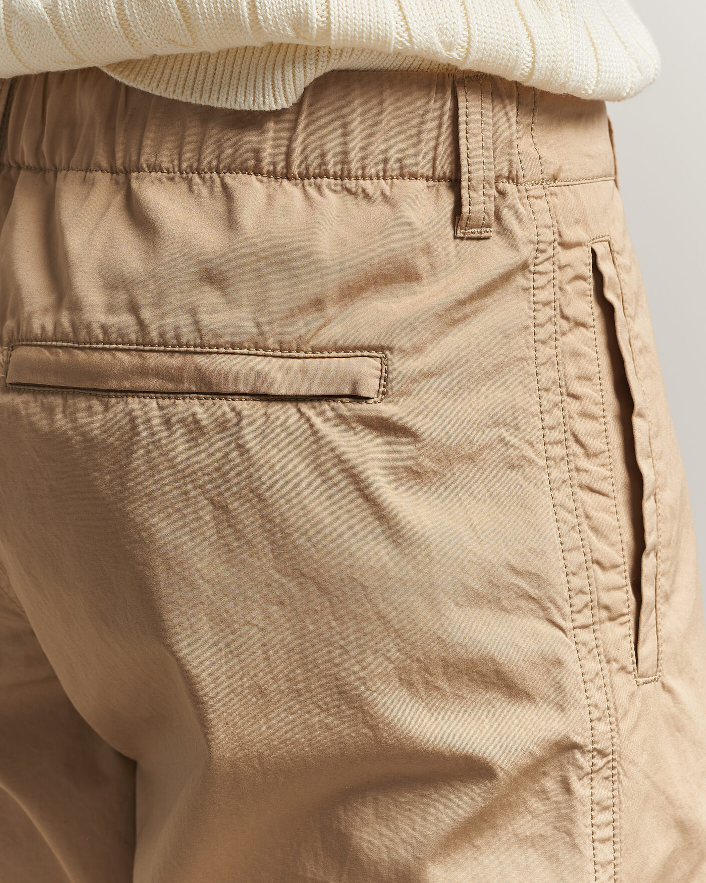 Mies | Housut | Filippa K | Flynn Washed Cotton Drawstring Trousers Canvas Beige