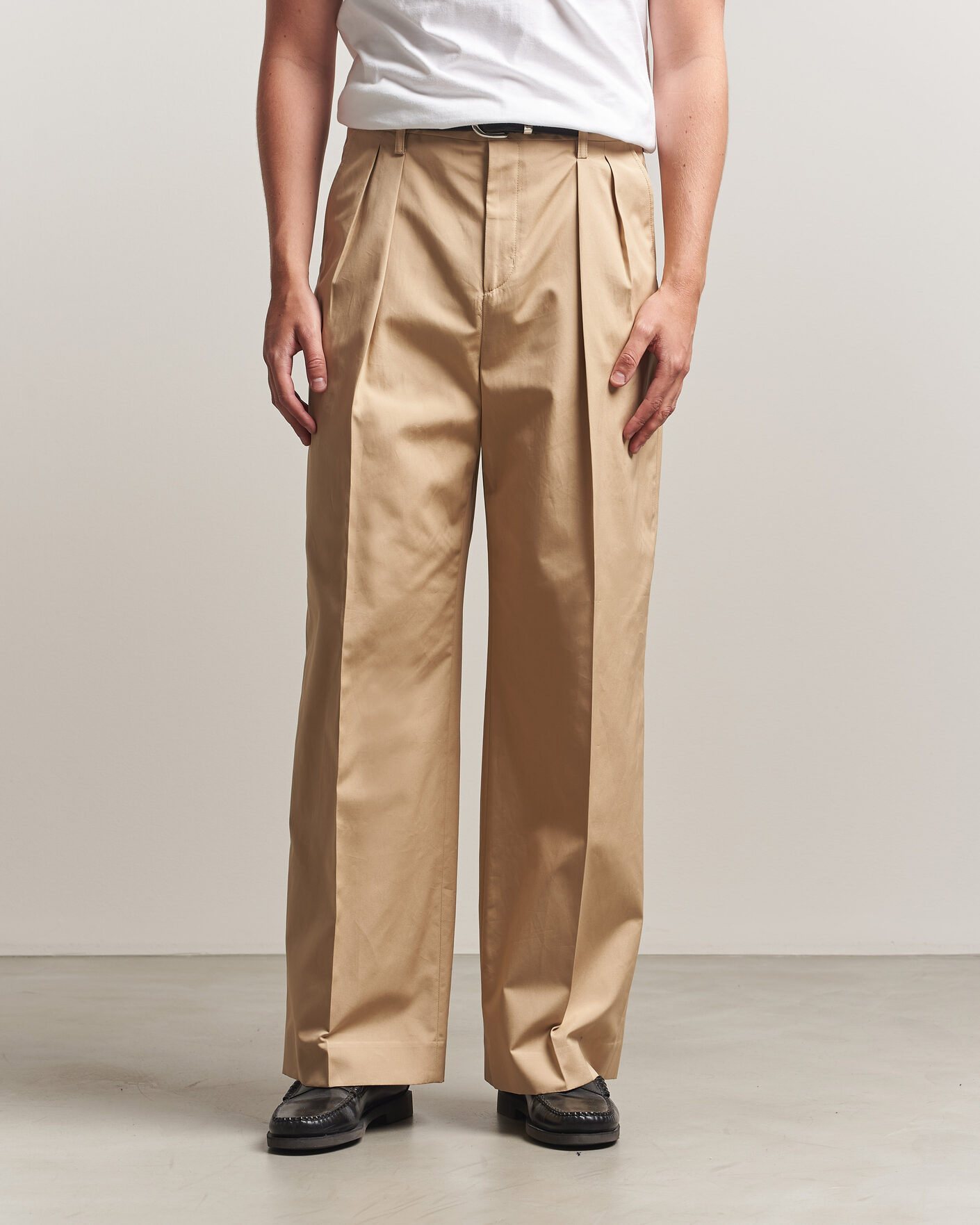 Mies | Housut | Filippa K | Milo Cotton Trousers Canvas Beige