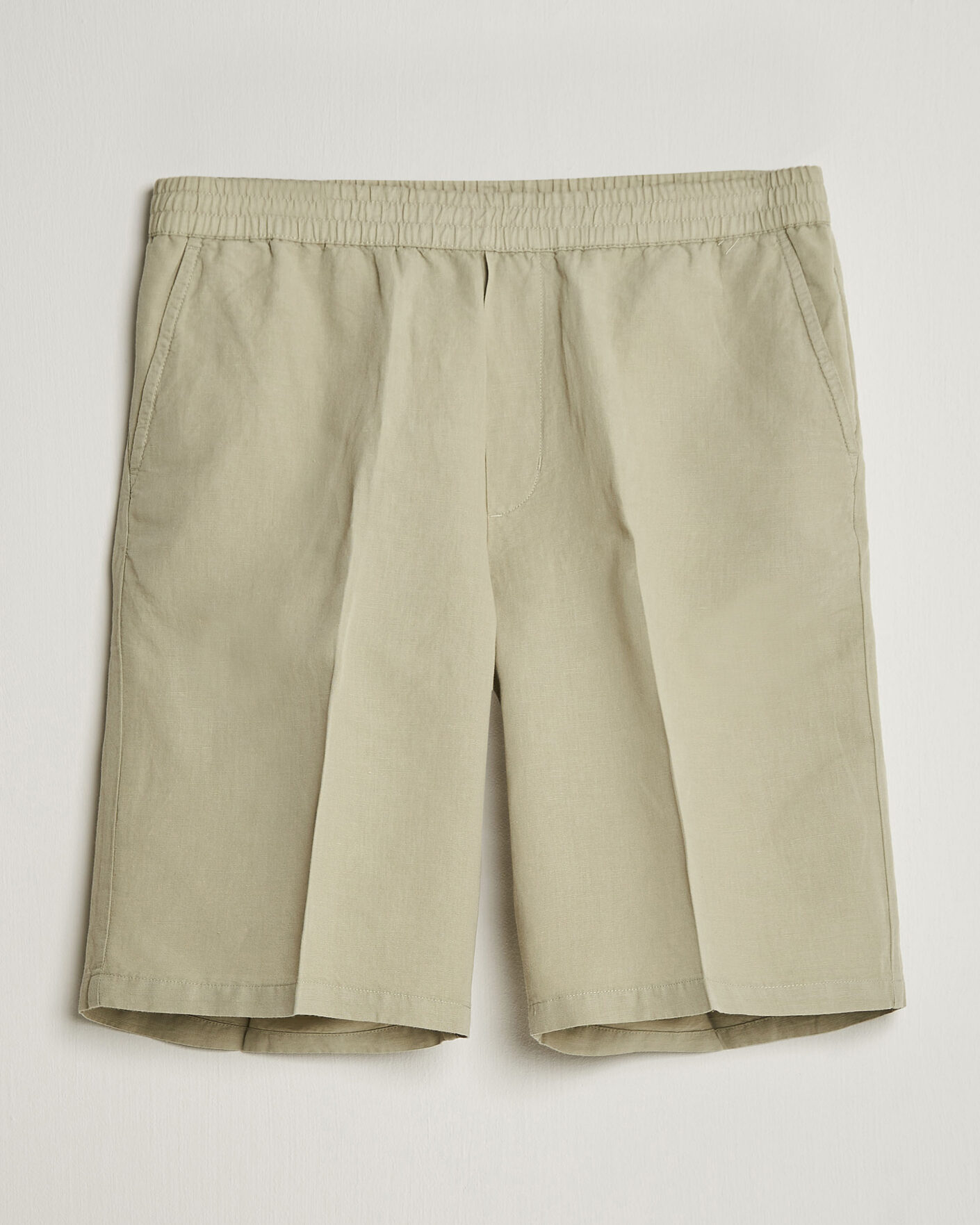 Mies | Shortsit | Filippa K | Theo Relaxed Linen/Cotton Drawstring Shorts Light Green
