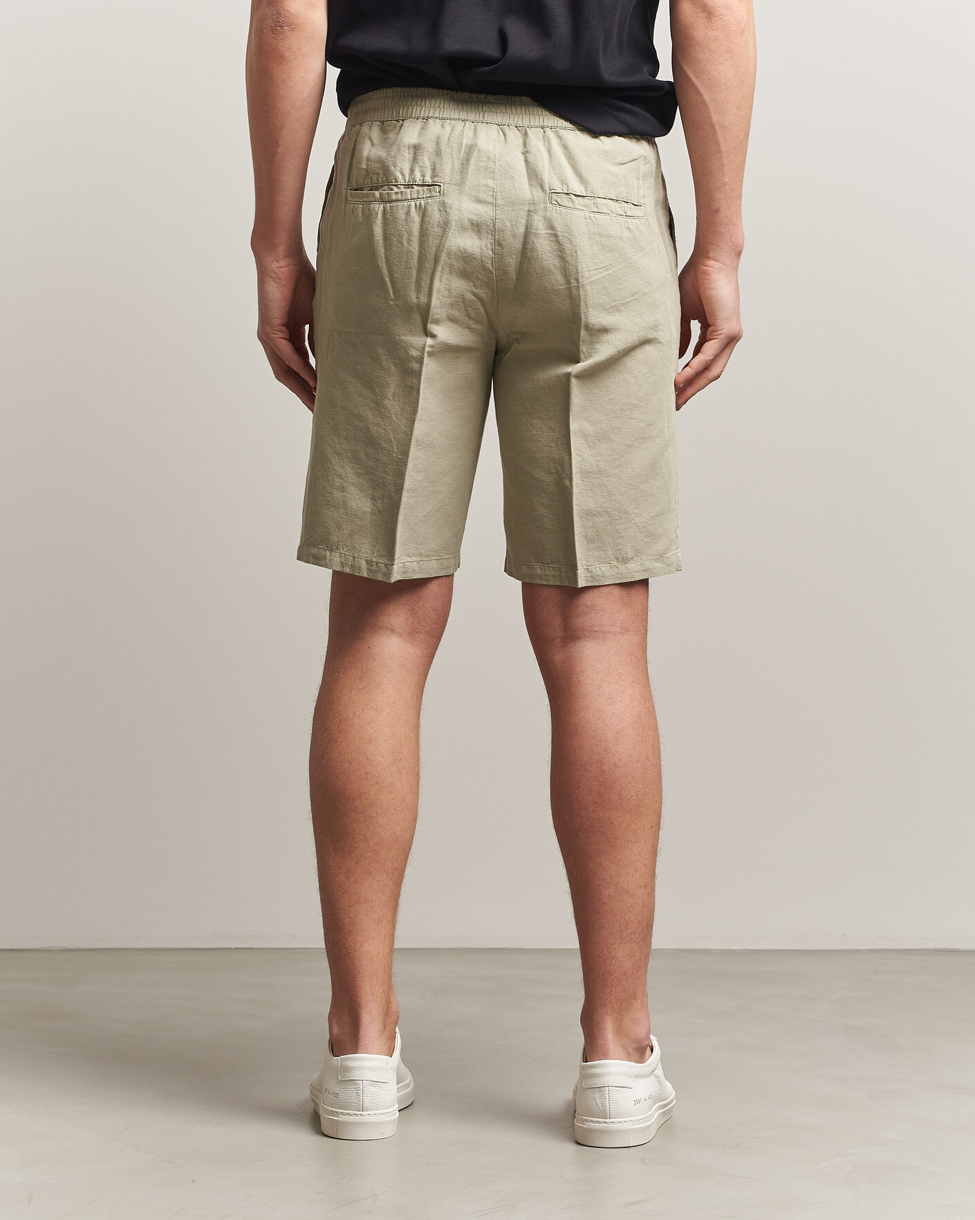 Mies | Shortsit | Filippa K | Theo Relaxed Linen/Cotton Drawstring Shorts Light Green
