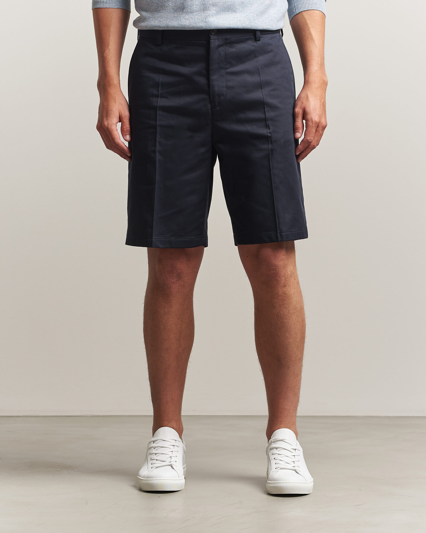 Mies | Shortsit | Filippa K | Tailored Cotton Chino Shorts Navy