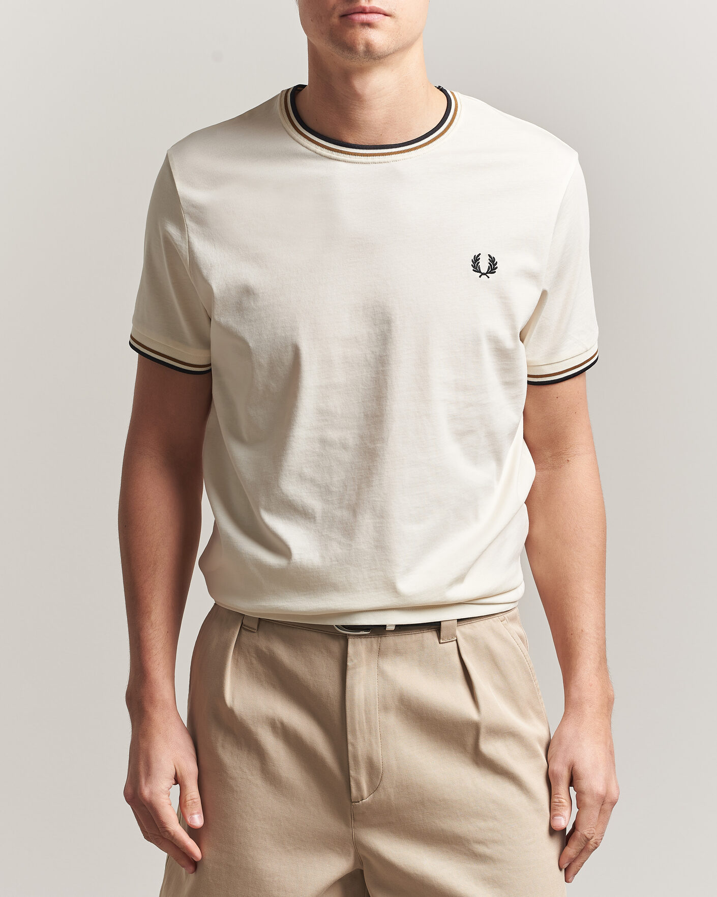Mies | T-paidat | Fred Perry | Twin Tipped T-Shirt Ecru