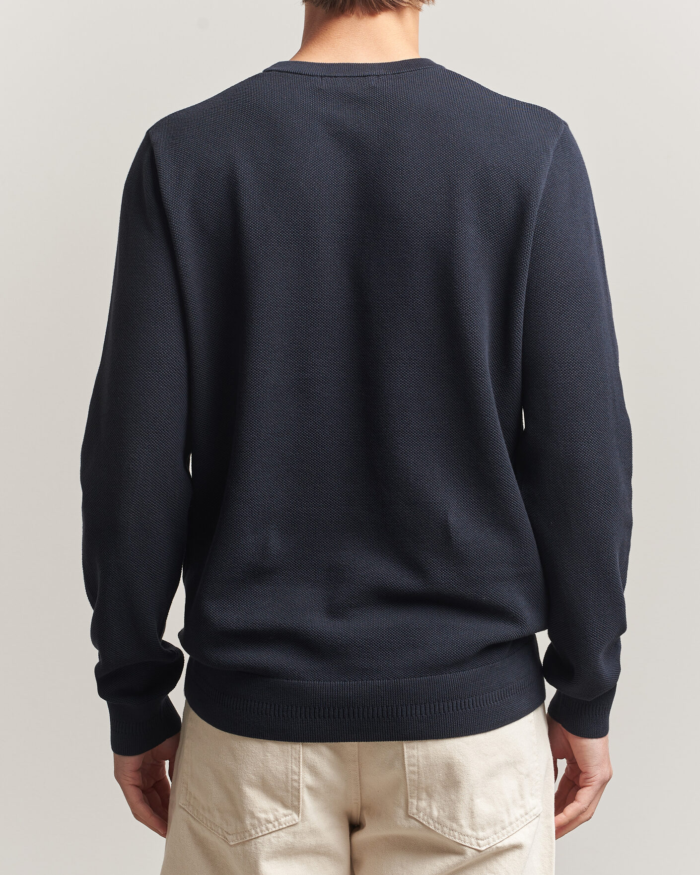 Mies | Puserot | Fred Perry | Piqué Stitched Sweater Navy