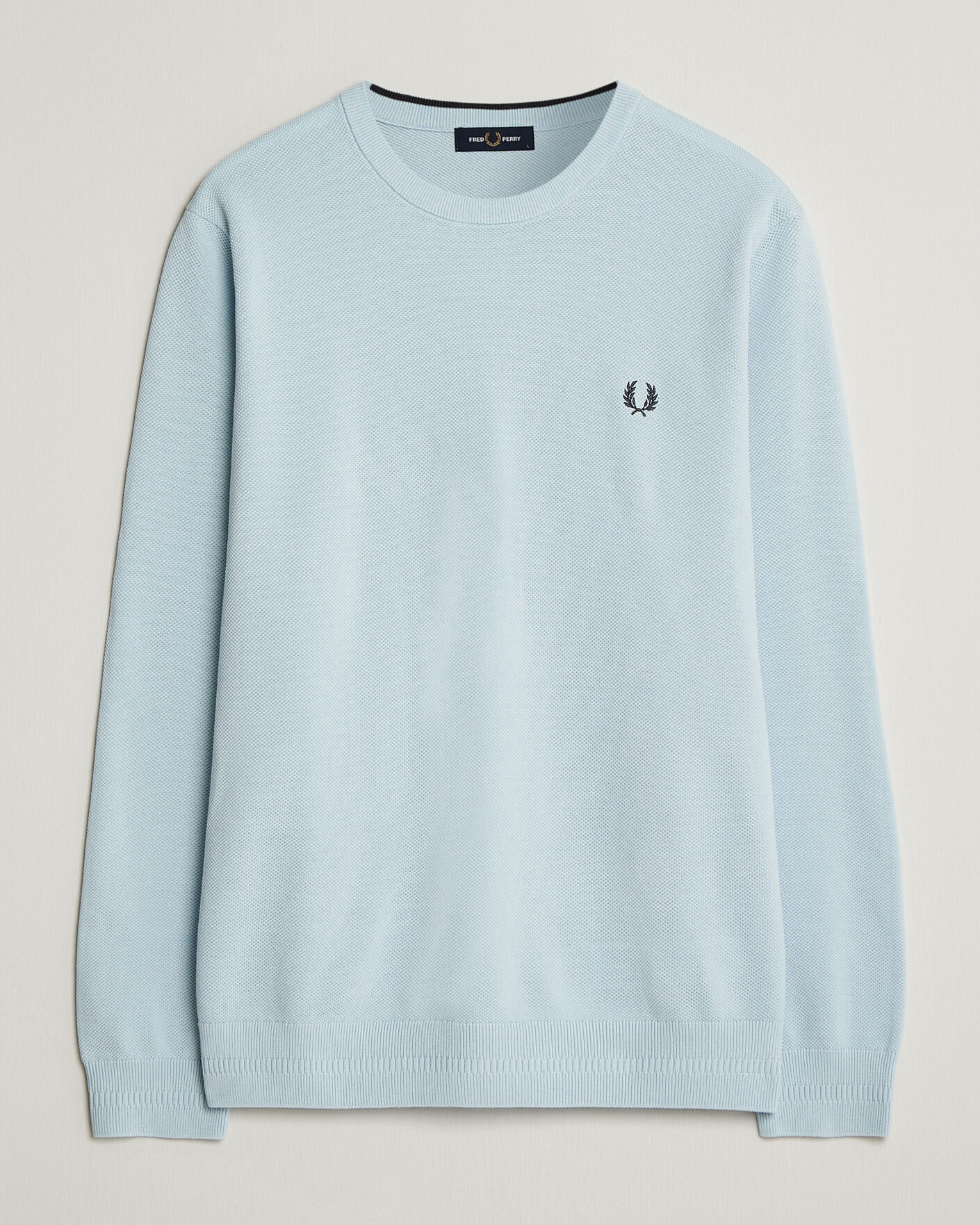 Mies | Puserot | Fred Perry | Piqué Stitched Sweater Light Ice