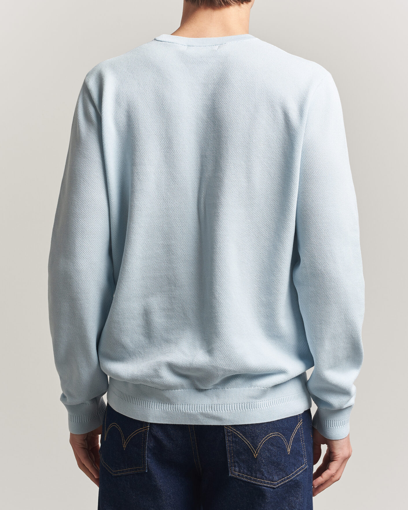 Mies | Puserot | Fred Perry | Piqué Stitched Sweater Light Ice