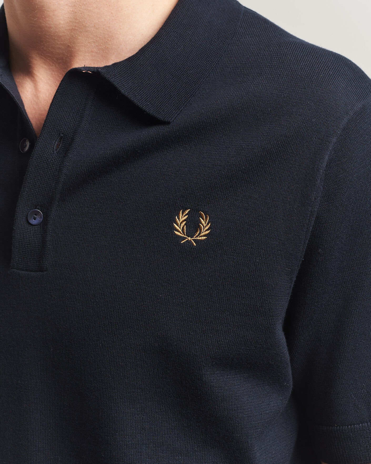 Mies | Pikeet | Fred Perry | Cotton Knitted Polo Navy