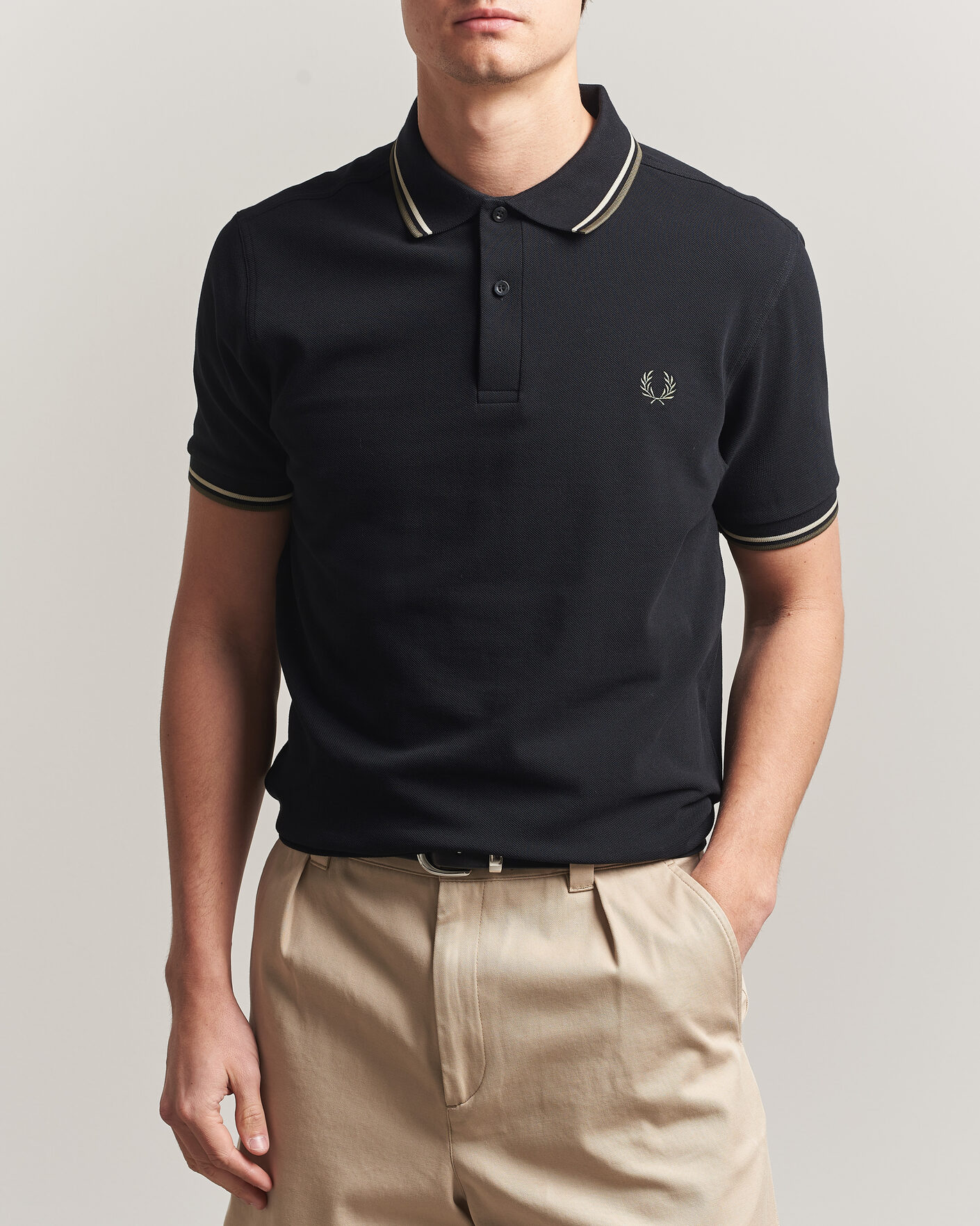 Mies | Pikeet | Fred Perry | Twin Tipped Polo Shirt Black