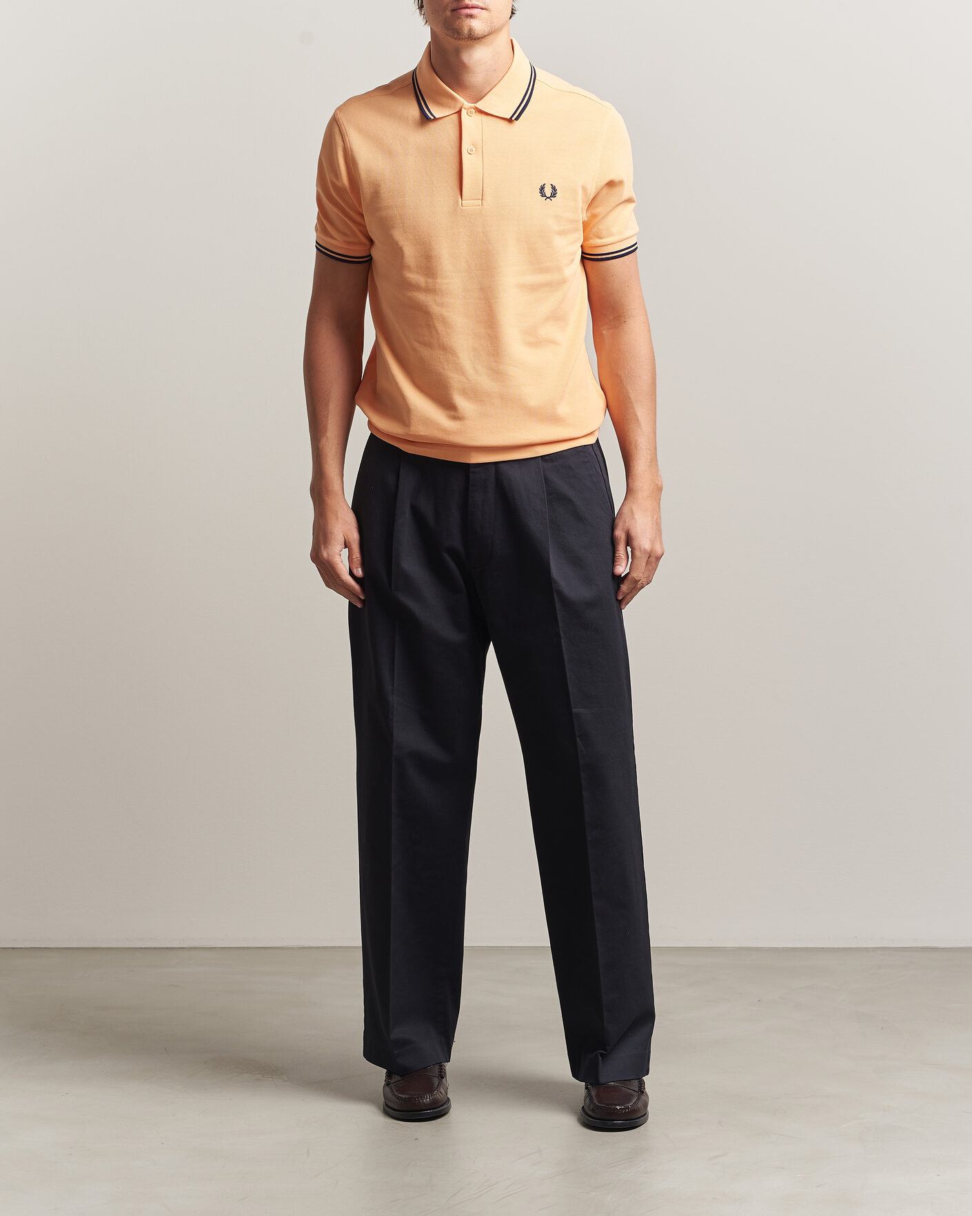 Mies | Pikeet | Fred Perry | Twin Tipped Polo Shirt Peach