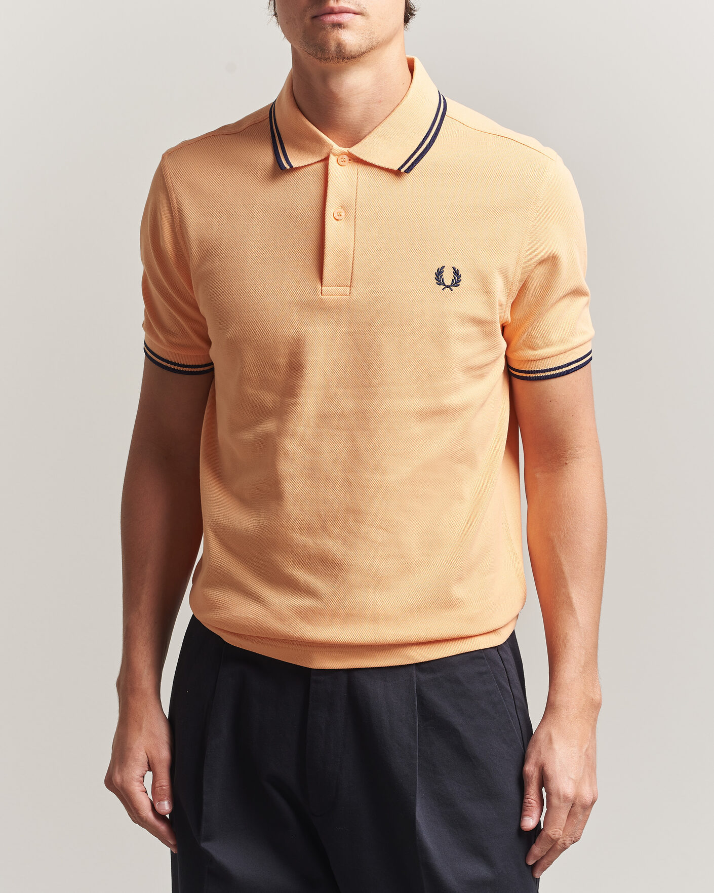 Mies | Pikeet | Fred Perry | Twin Tipped Polo Shirt Peach