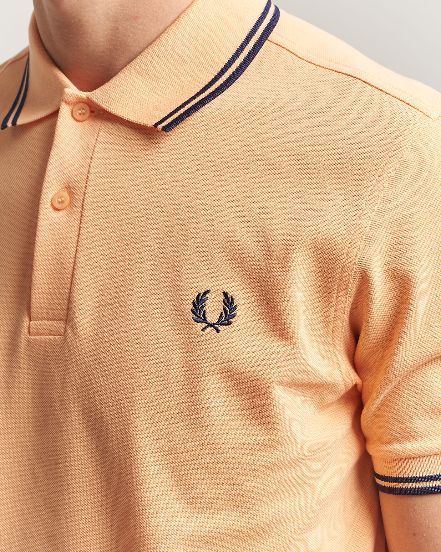 Mies | Pikeet | Fred Perry | Twin Tipped Polo Shirt Peach