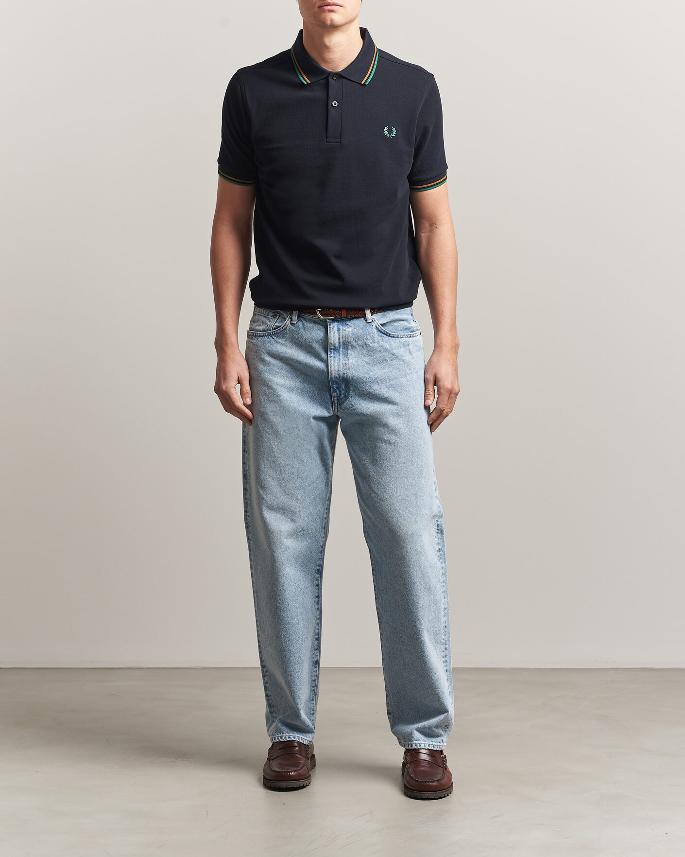 Mies | Pikeet | Fred Perry | Twin Tipped Polo Shirt Navy