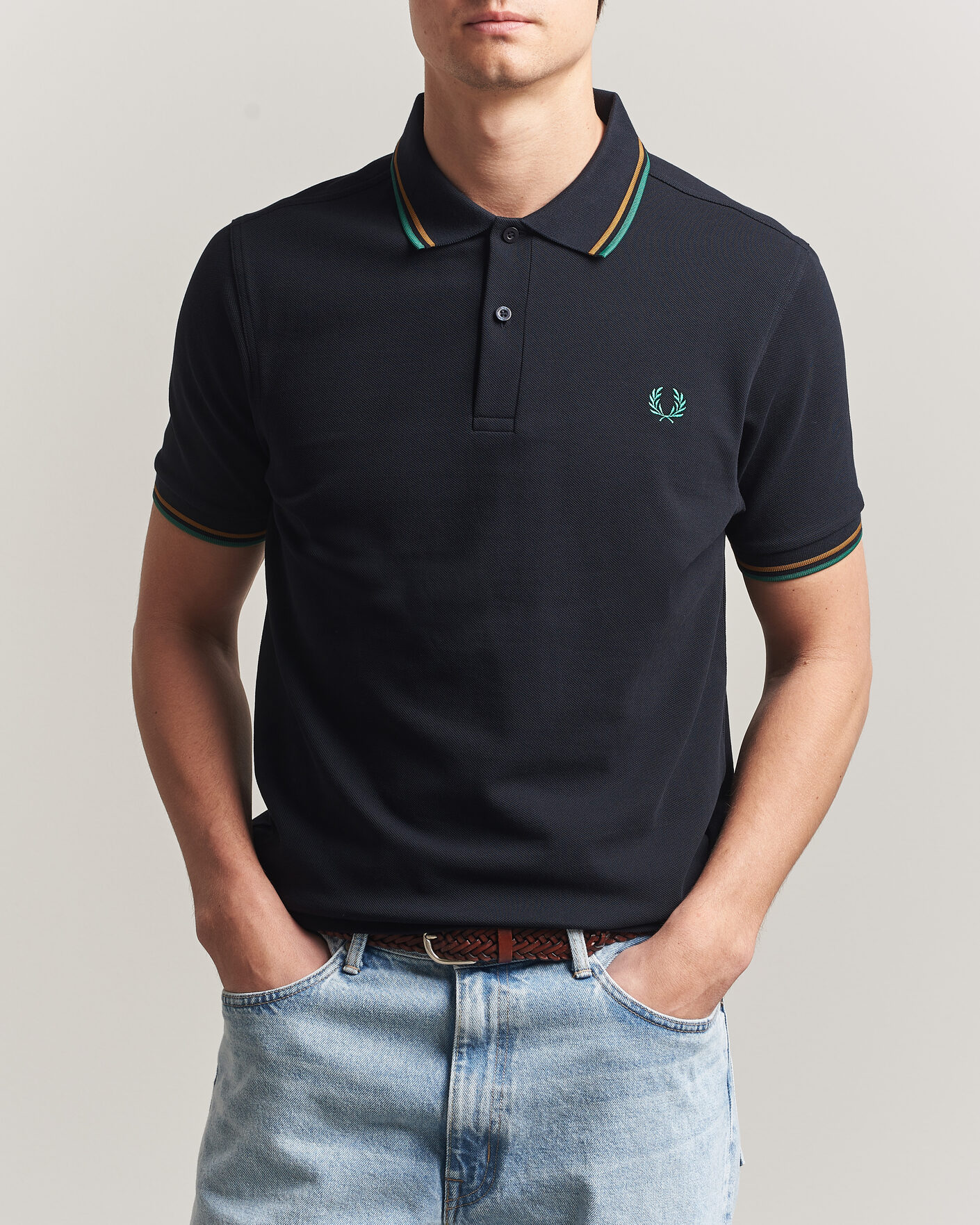 Mies | Pikeet | Fred Perry | Twin Tipped Polo Shirt Navy