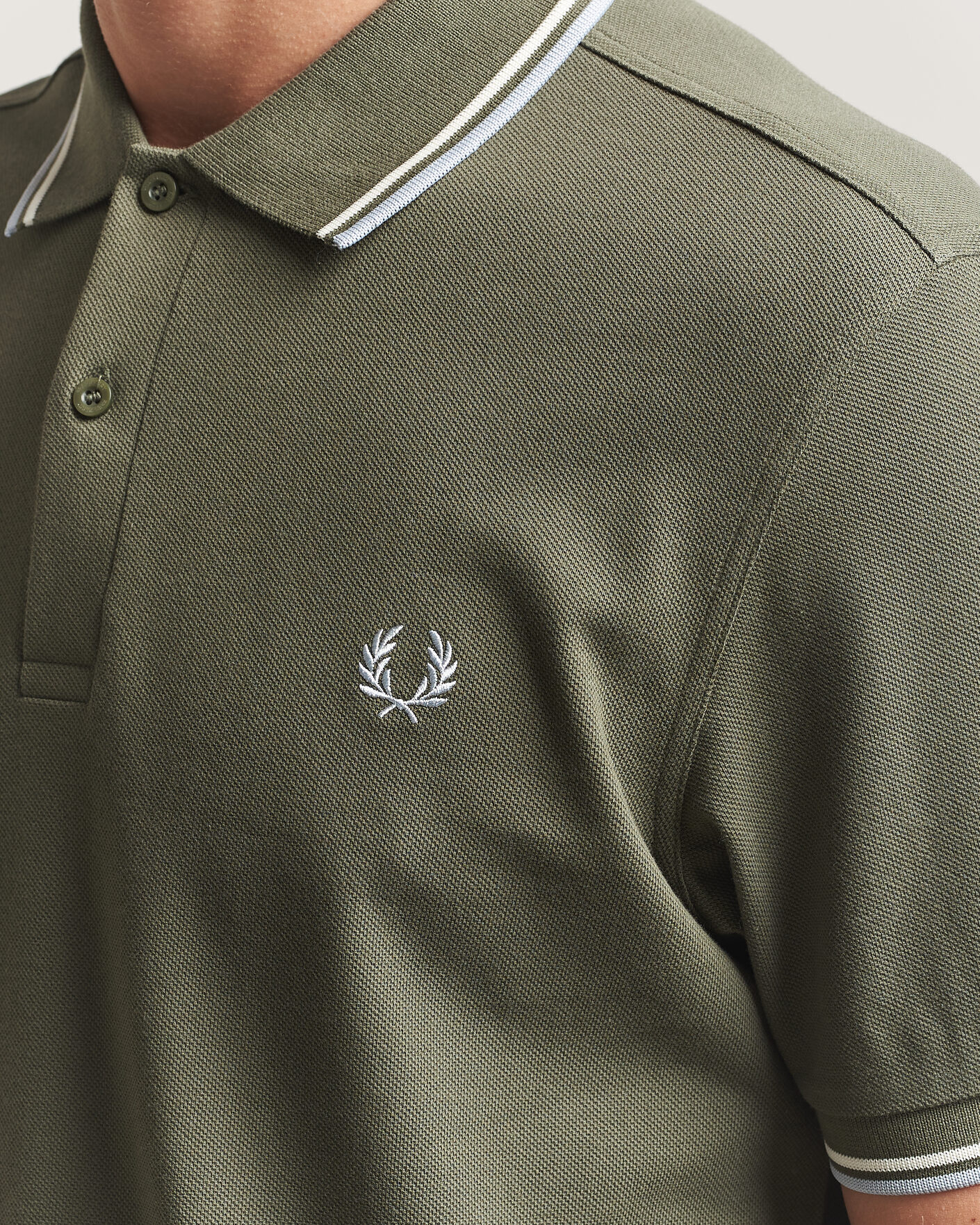 Mies | Pikeet | Fred Perry | Twin Tipped Polo Shirt Laurel Wreath Green
