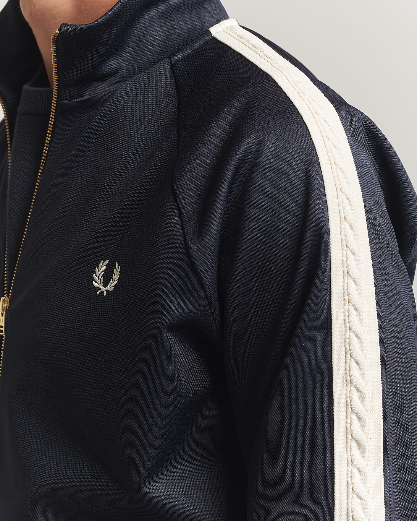 Mies | Puserot | Fred Perry | Cable Taped Track Jacket Navy