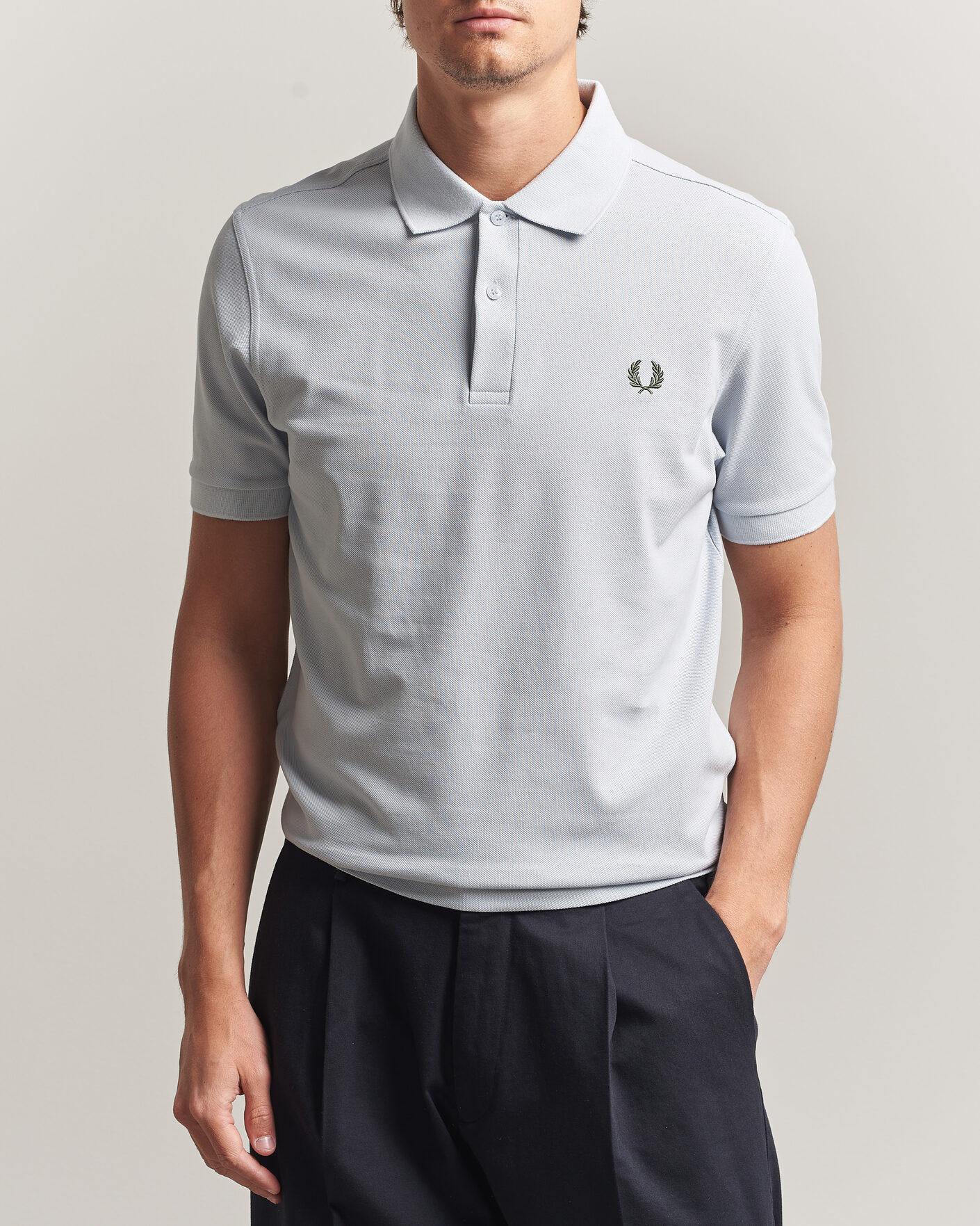 Mies | Pikeet | Fred Perry | Plain Polo Shirt Dusty Blue