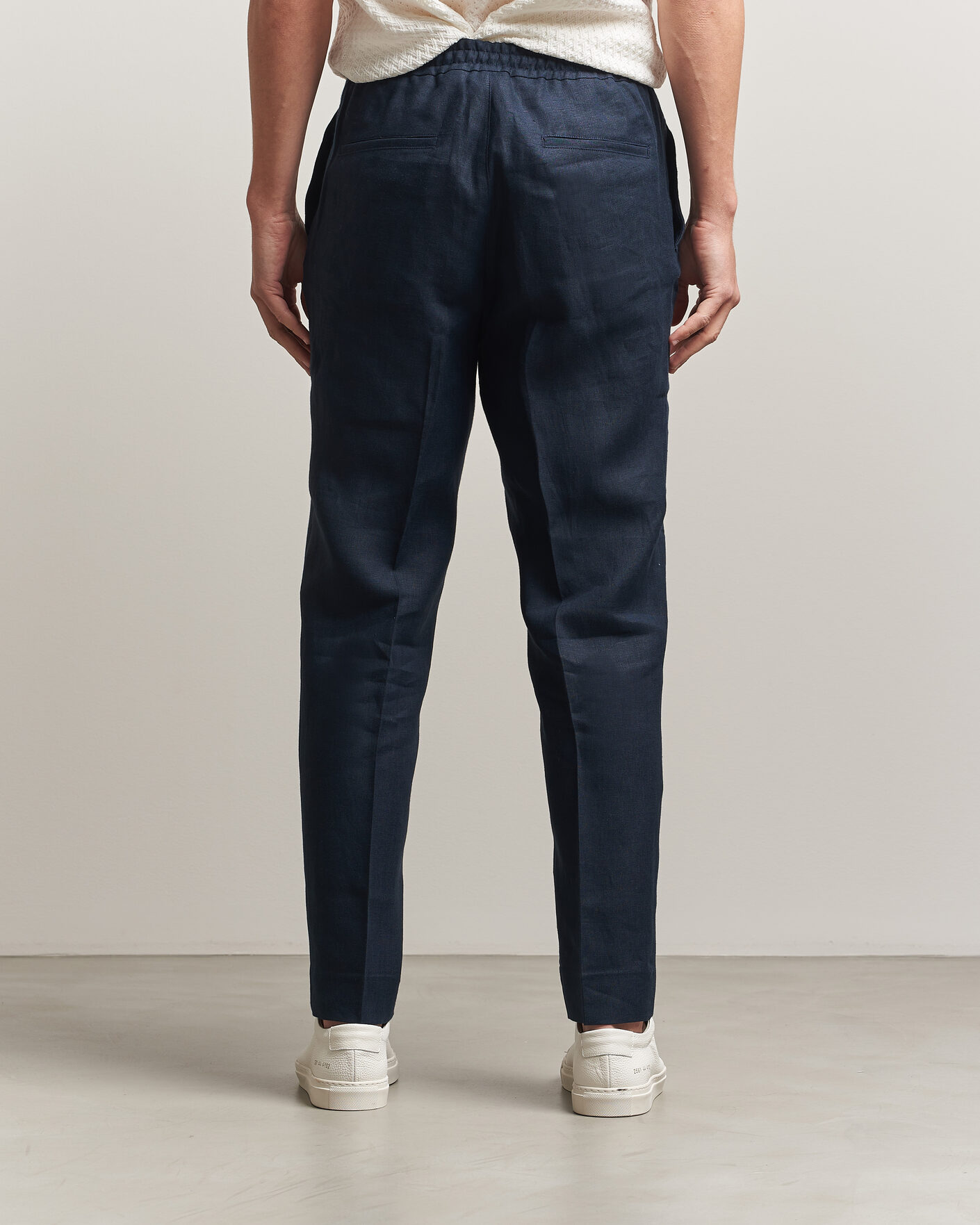 Mies | Housut | J.Lindeberg | Soren Drape Linen Pants Navy
