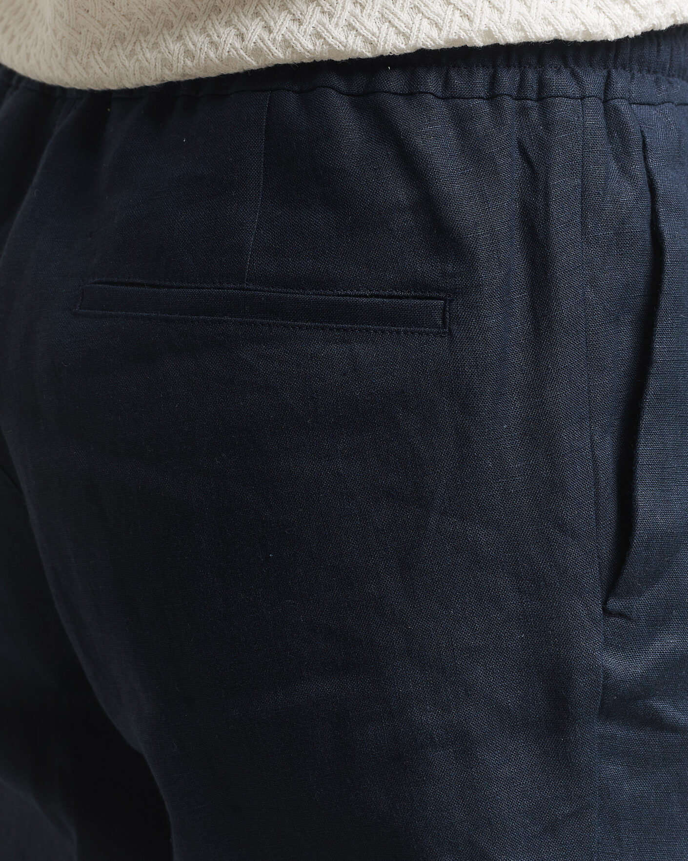 Mies | Housut | J.Lindeberg | Soren Drape Linen Pants Navy