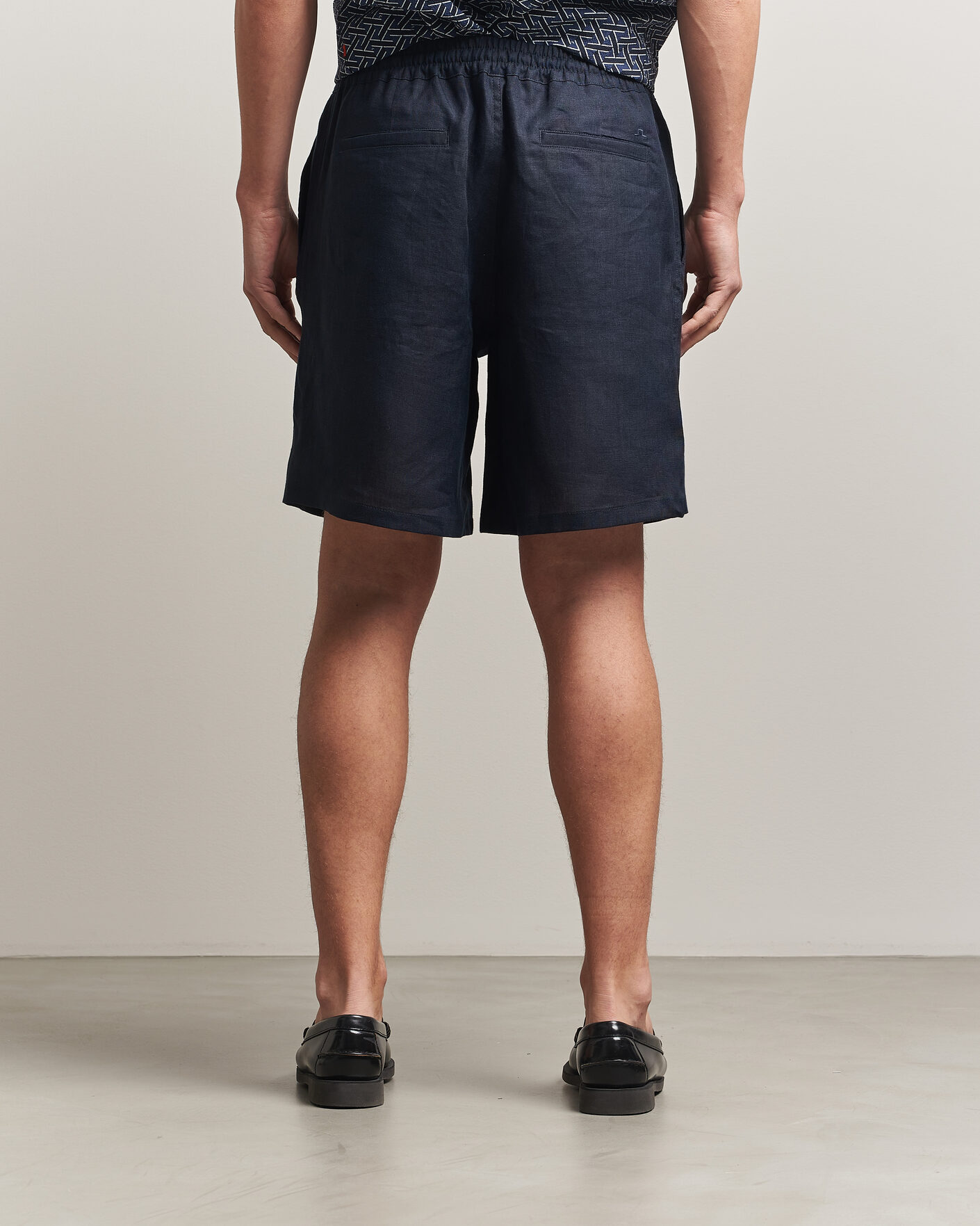 Mies | Shortsit | J.Lindeberg | Joff Linen Drawstring Shorts Navy