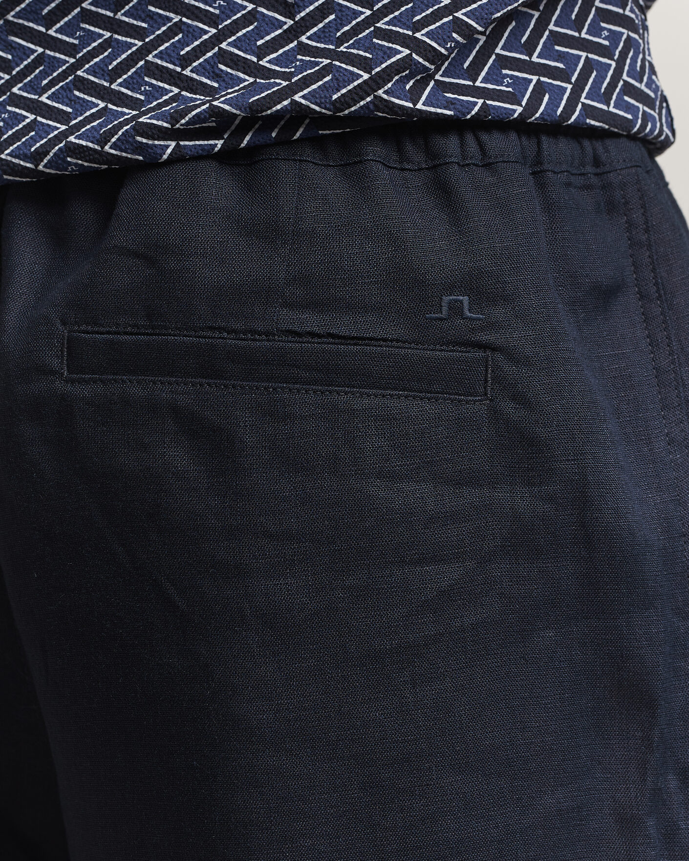 Mies | Shortsit | J.Lindeberg | Joff Linen Drawstring Shorts Navy