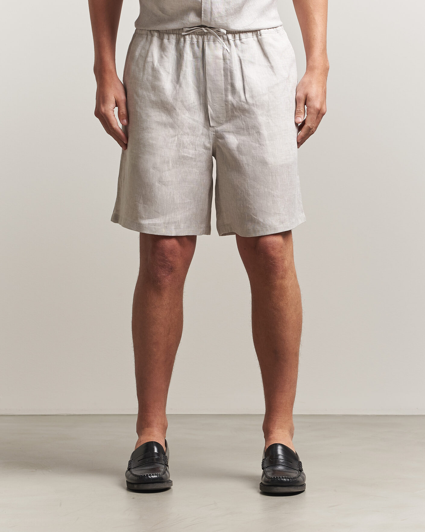 Mies | Shortsit | J.Lindeberg | Joff Linen Drawstring Shorts Moonbeam