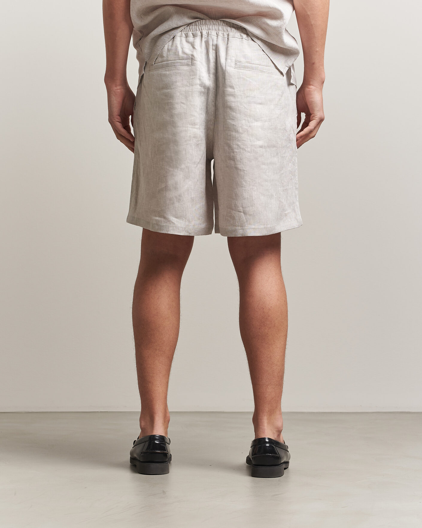 Mies | Shortsit | J.Lindeberg | Joff Linen Drawstring Shorts Moonbeam