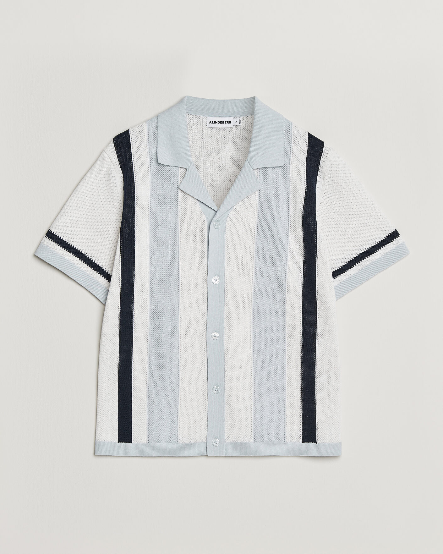 Mies | Kauluspaidat | J.Lindeberg | Remus Knitted Resort Shirt Skywriting