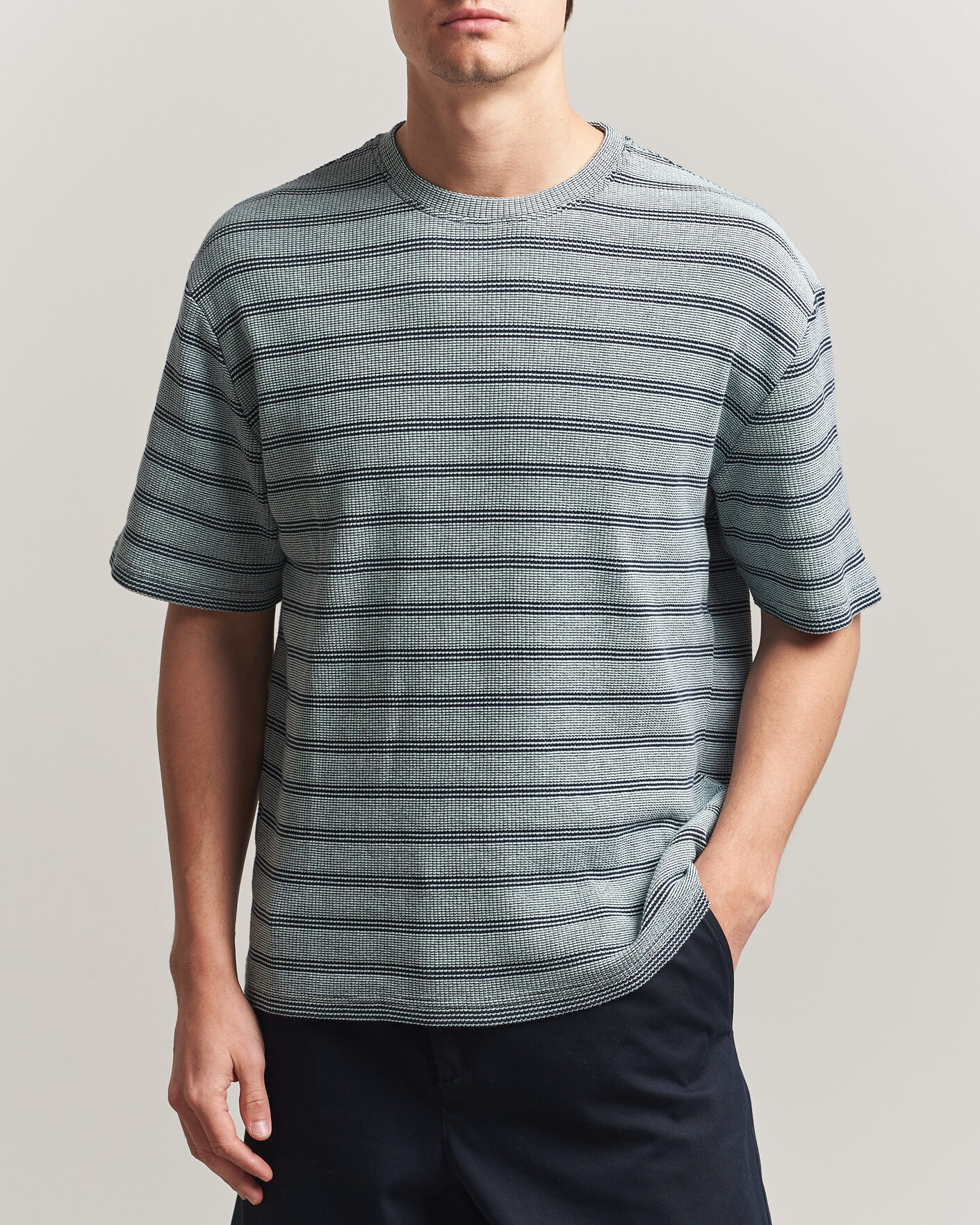 Mies | T-paidat | J.Lindeberg | Jose Jacquard T-Shirt Estate Blue