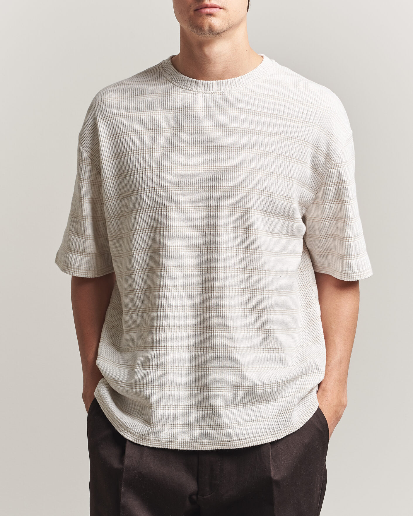 Mies | T-paidat | J.Lindeberg | Jose Jacquard T-Shirt Moonbeam