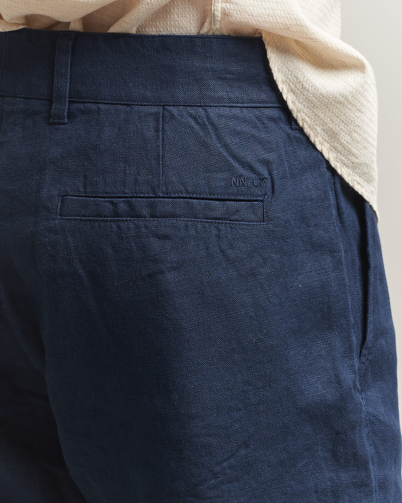 Mies | Shortsit | NN07 | Aden Linen Shorts Navy Blue
