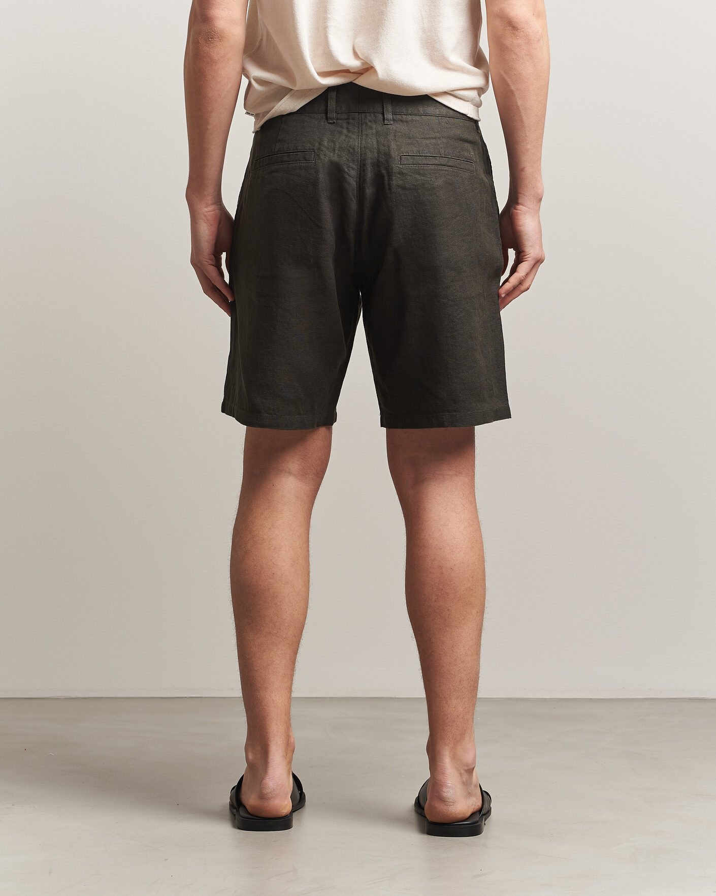 Mies | Shortsit | NN07 | Aden Linen Shorts Dark Army