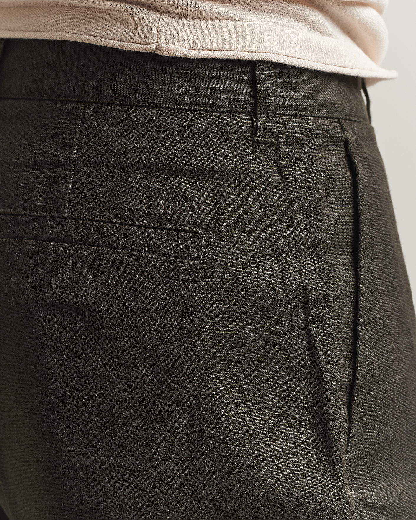 Mies | Shortsit | NN07 | Aden Linen Shorts Dark Army