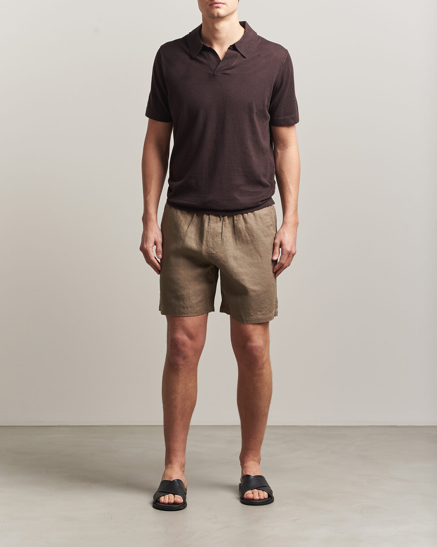Mies | Shortsit | NN07 | Gregor Linen Drawstring Shorts Clay Mirage