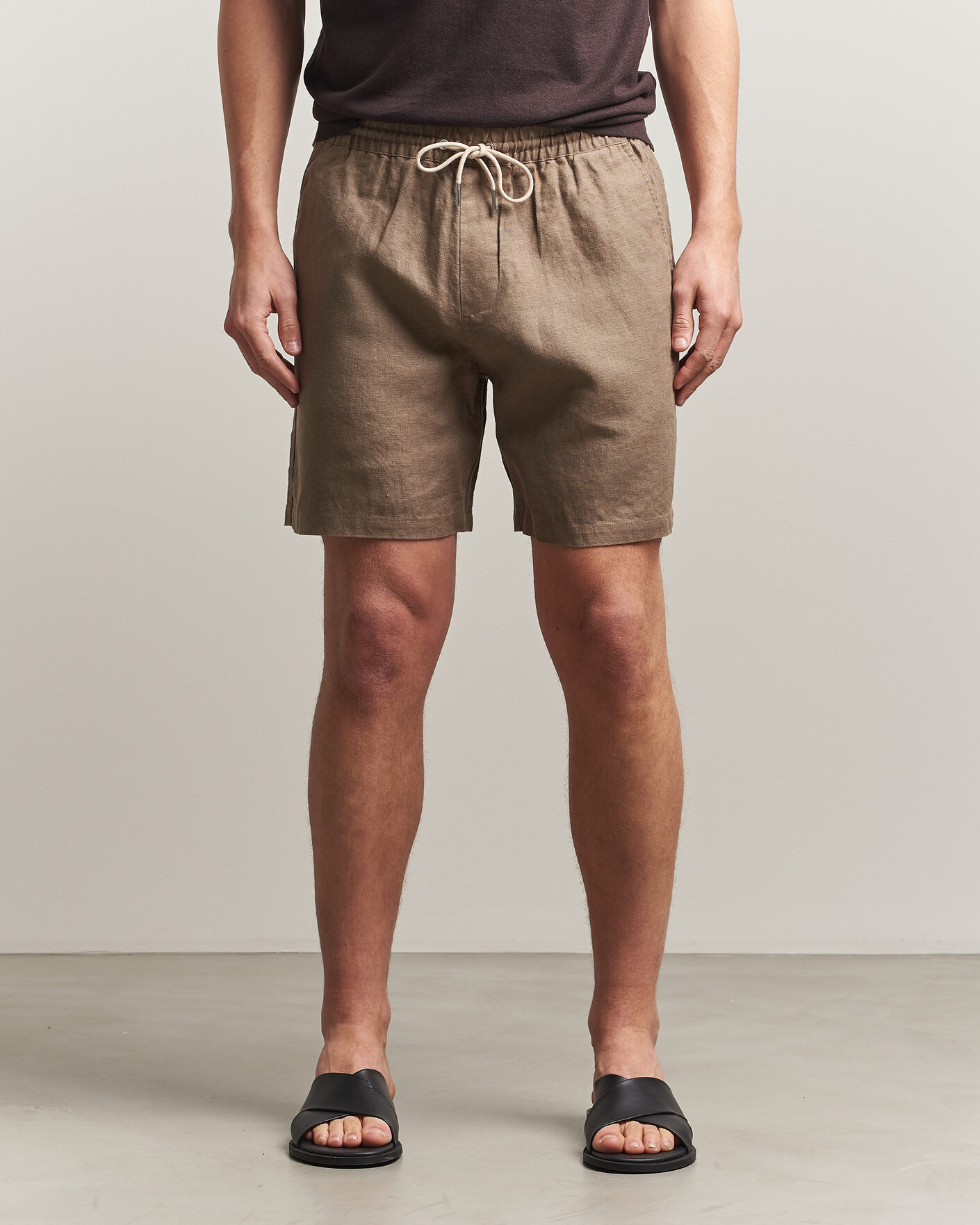 Mies | Shortsit | NN07 | Gregor Linen Drawstring Shorts Clay Mirage