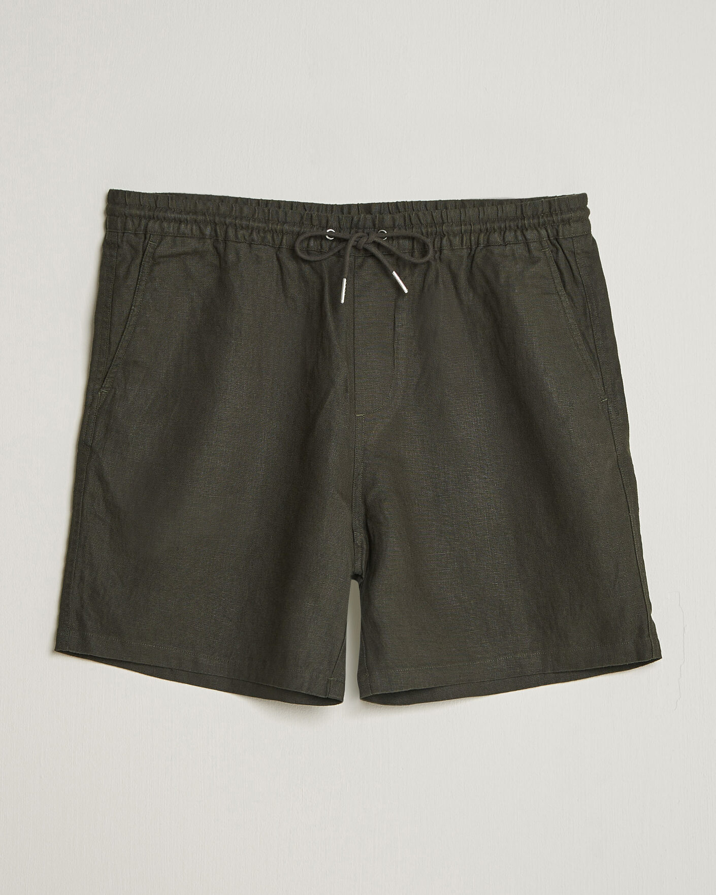 Mies | Shortsit | NN07 | Gregor Linen Drawstring Shorts Dark Army